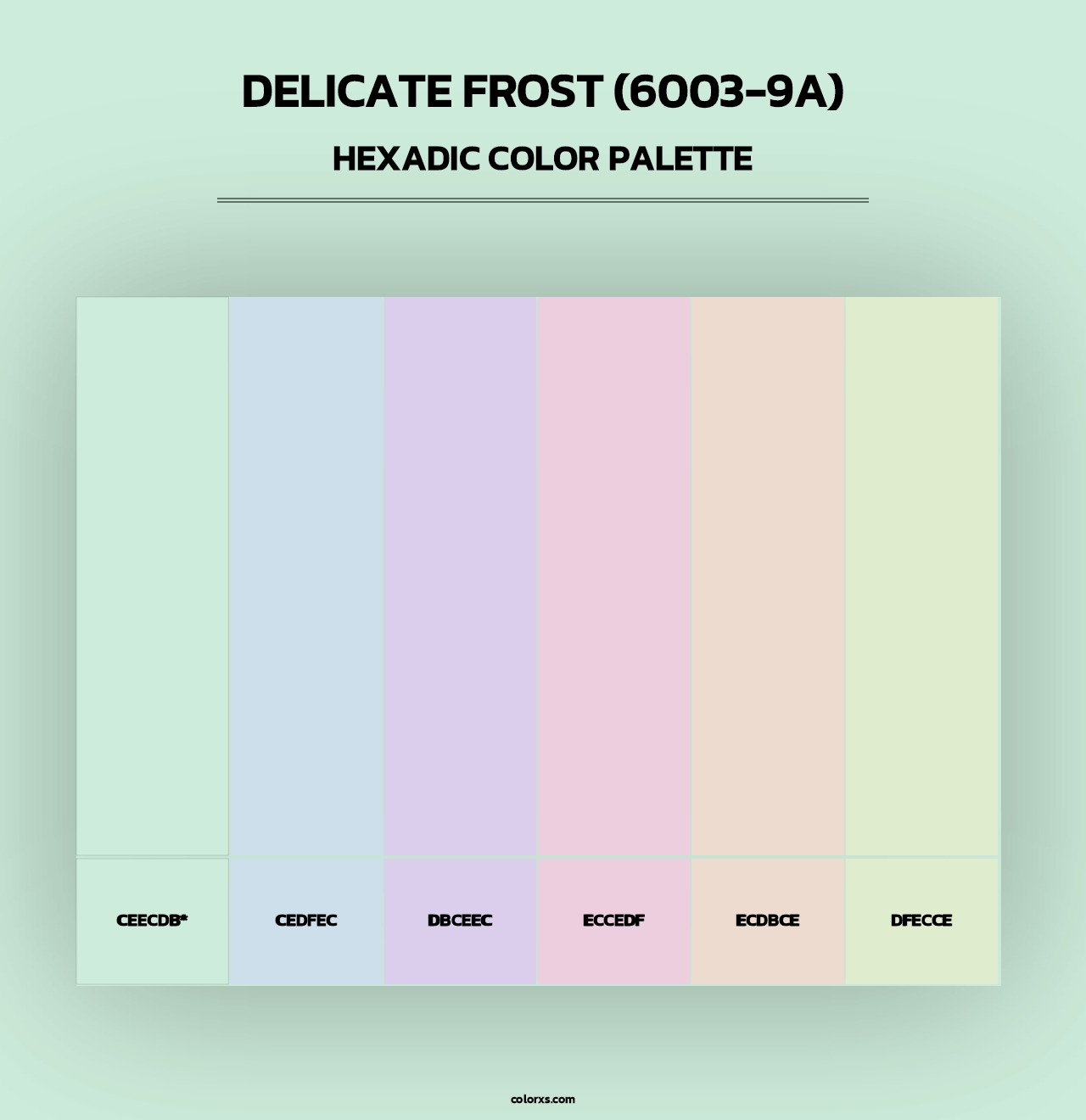 Delicate Frost (6003-9A) - Hexadic Color Palette