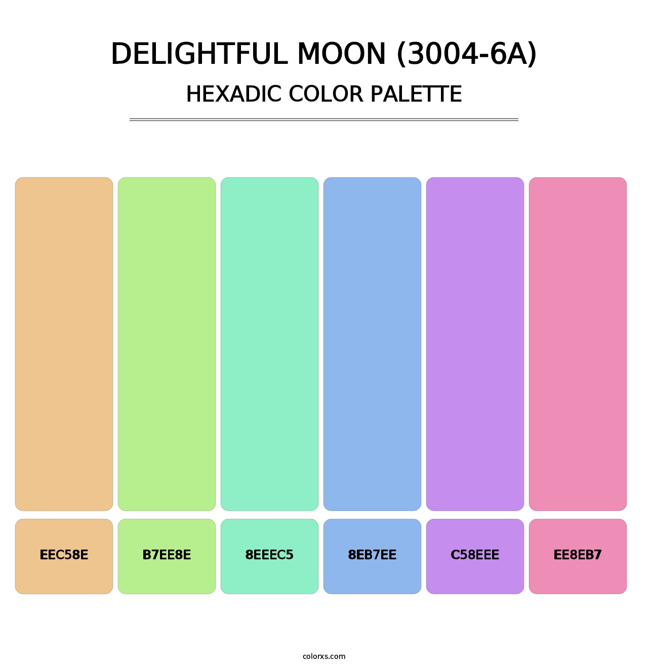 Delightful Moon (3004-6A) - Hexadic Color Palette