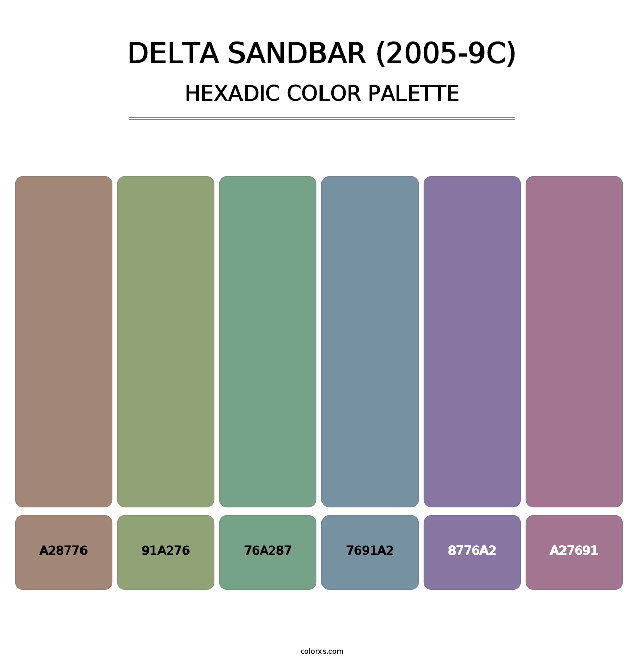 Delta Sandbar (2005-9C) - Hexadic Color Palette