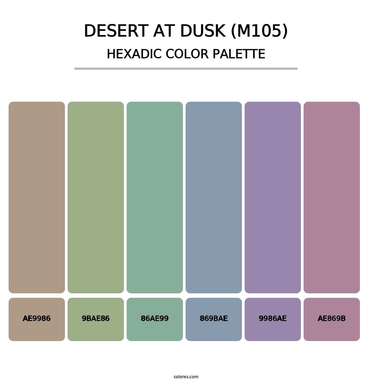 Desert at Dusk (M105) - Hexadic Color Palette