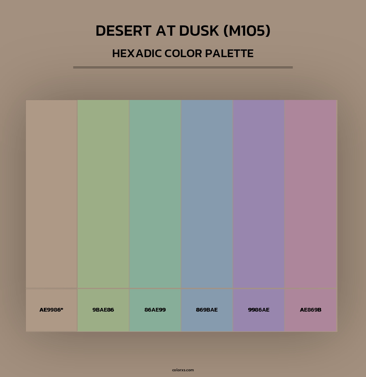 Desert at Dusk (M105) - Hexadic Color Palette