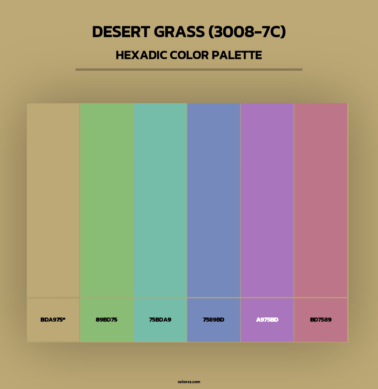 Desert Grass (3008-7C) - Hexadic Color Palette