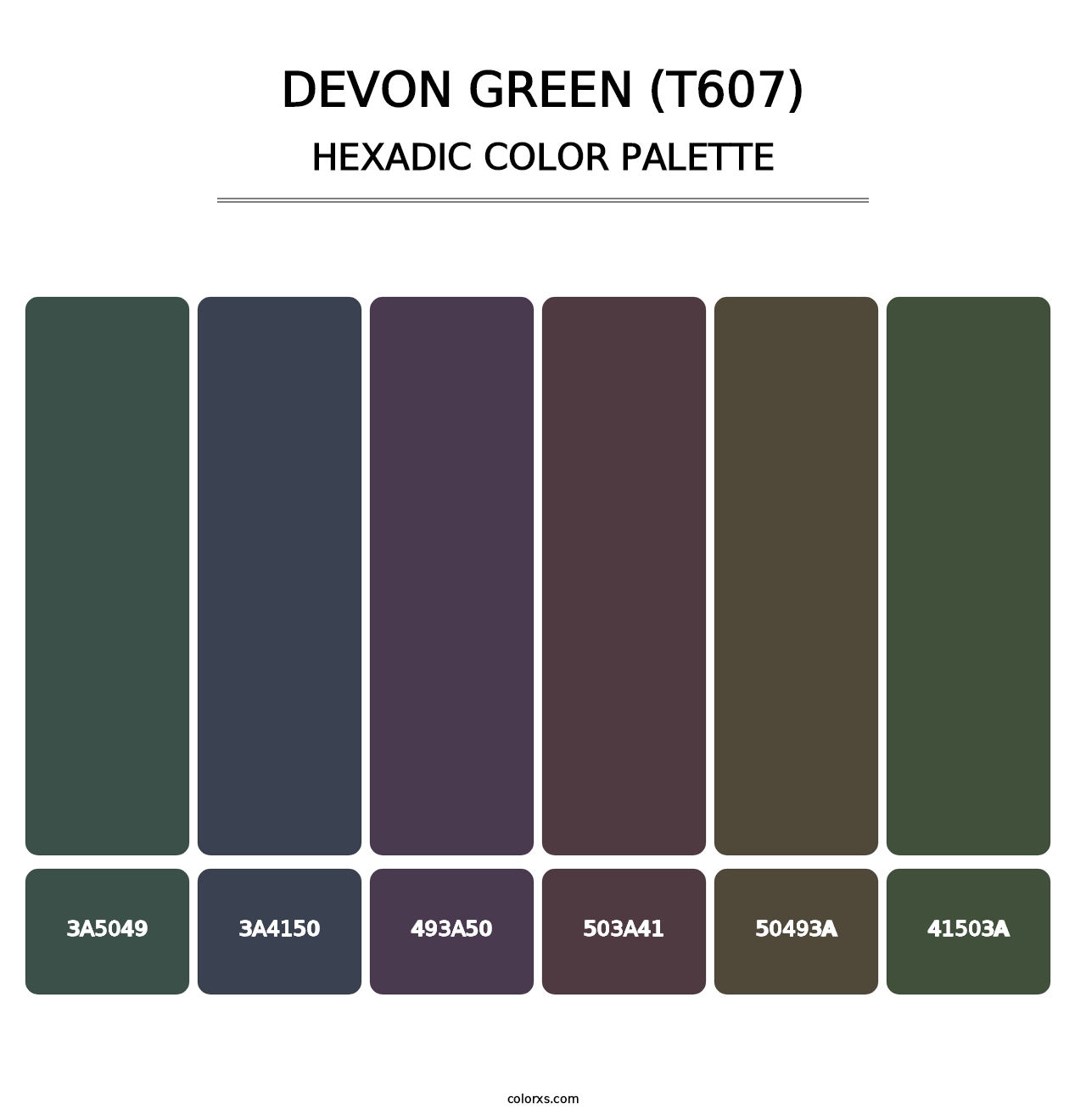 Devon Green (T607) - Hexadic Color Palette