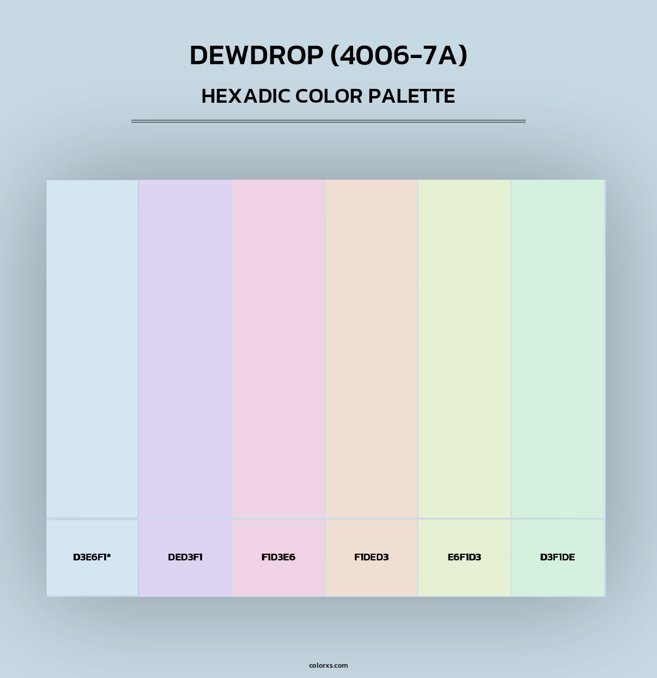 Dewdrop (4006-7A) - Hexadic Color Palette