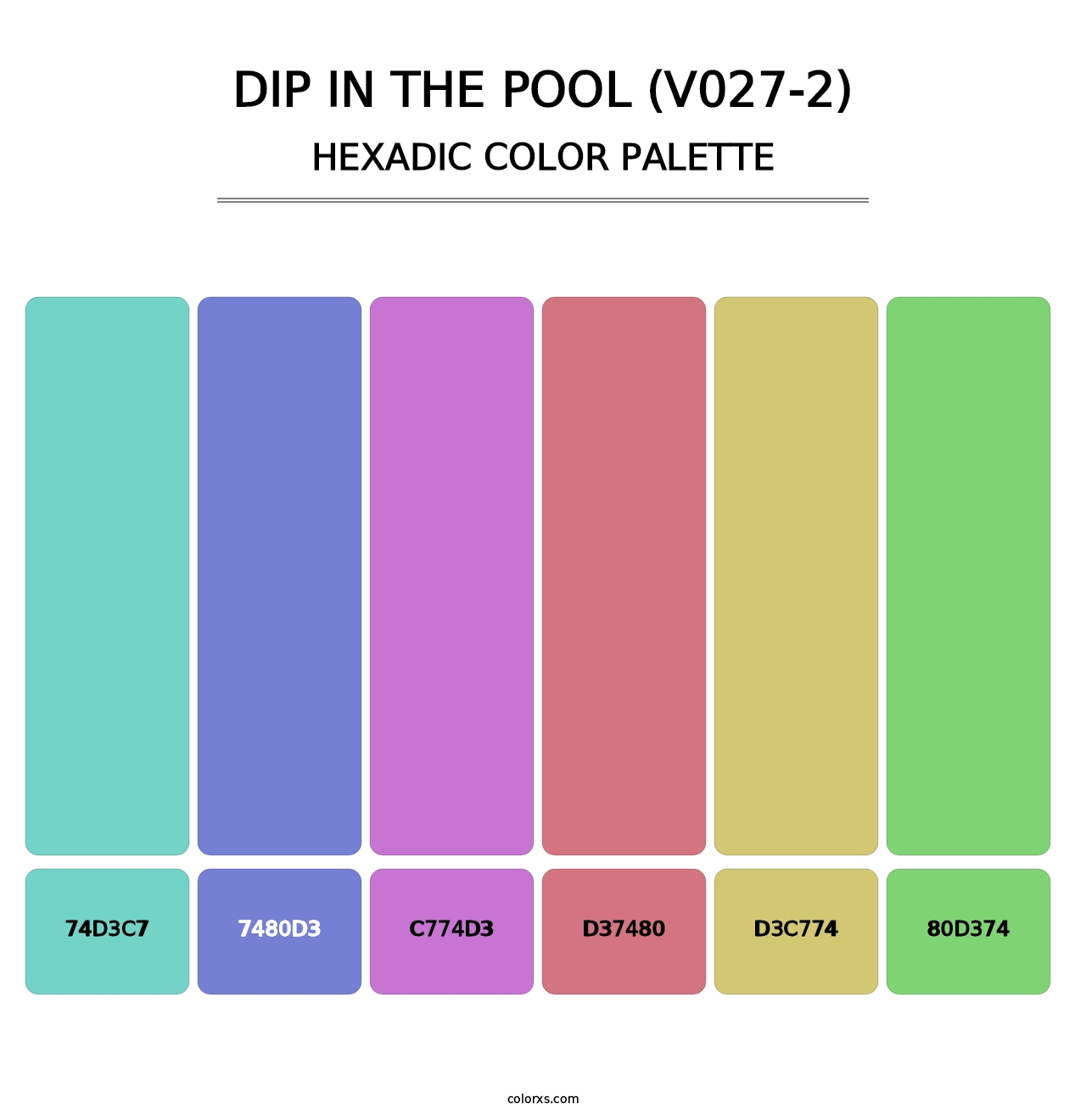 Dip in the Pool (V027-2) - Hexadic Color Palette
