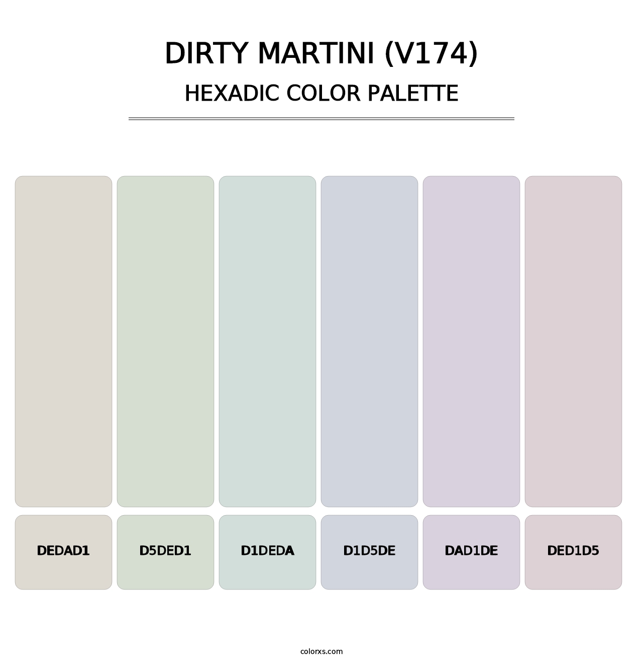 Dirty Martini (V174) - Hexadic Color Palette