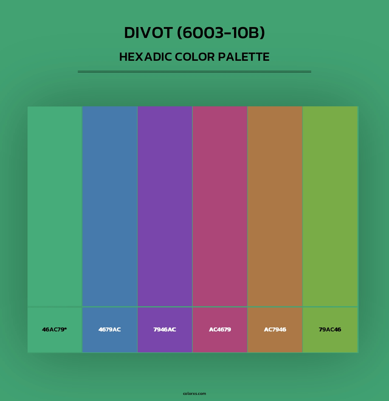 Divot (6003-10B) - Hexadic Color Palette
