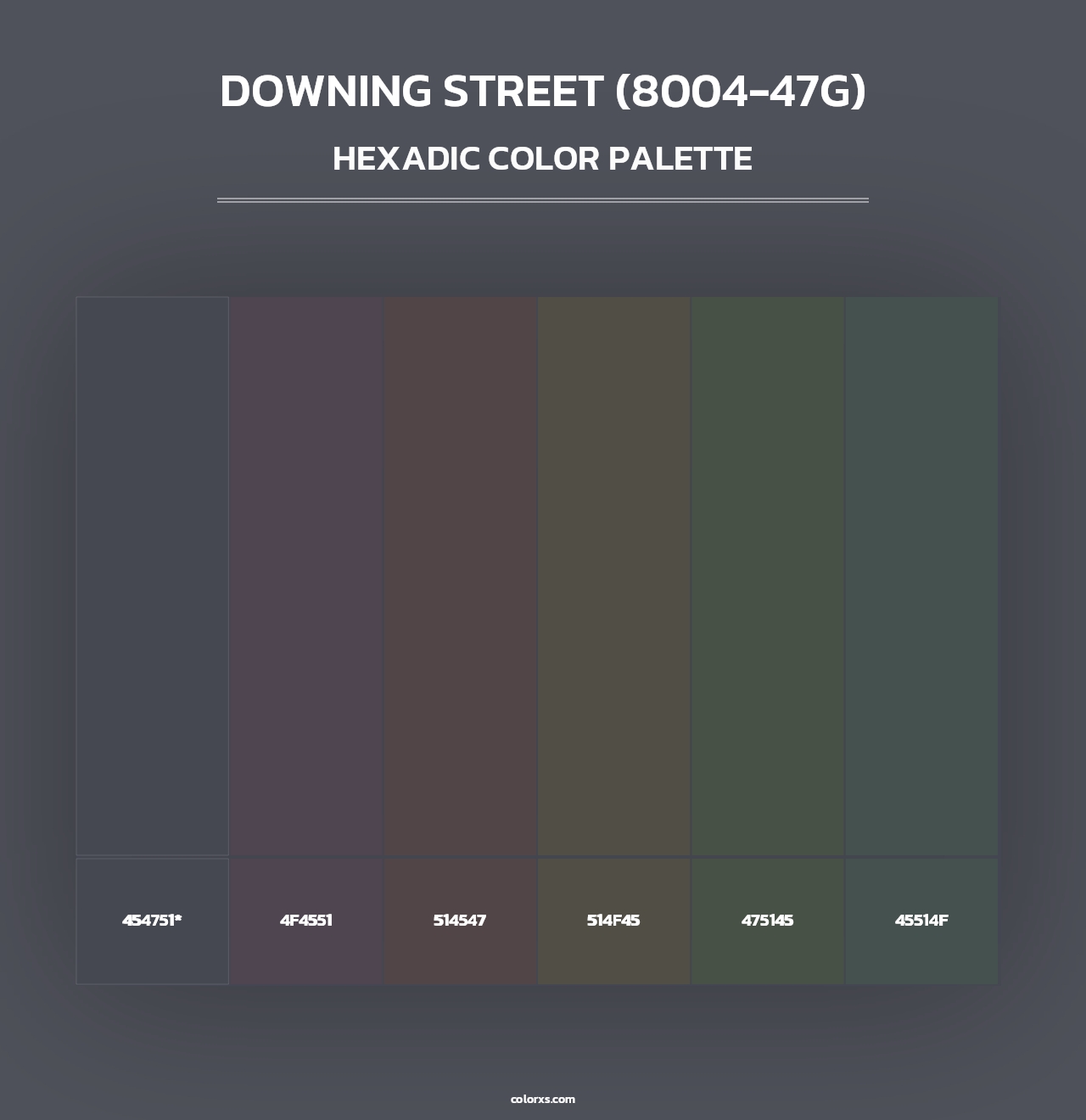 Downing Street (8004-47G) - Hexadic Color Palette