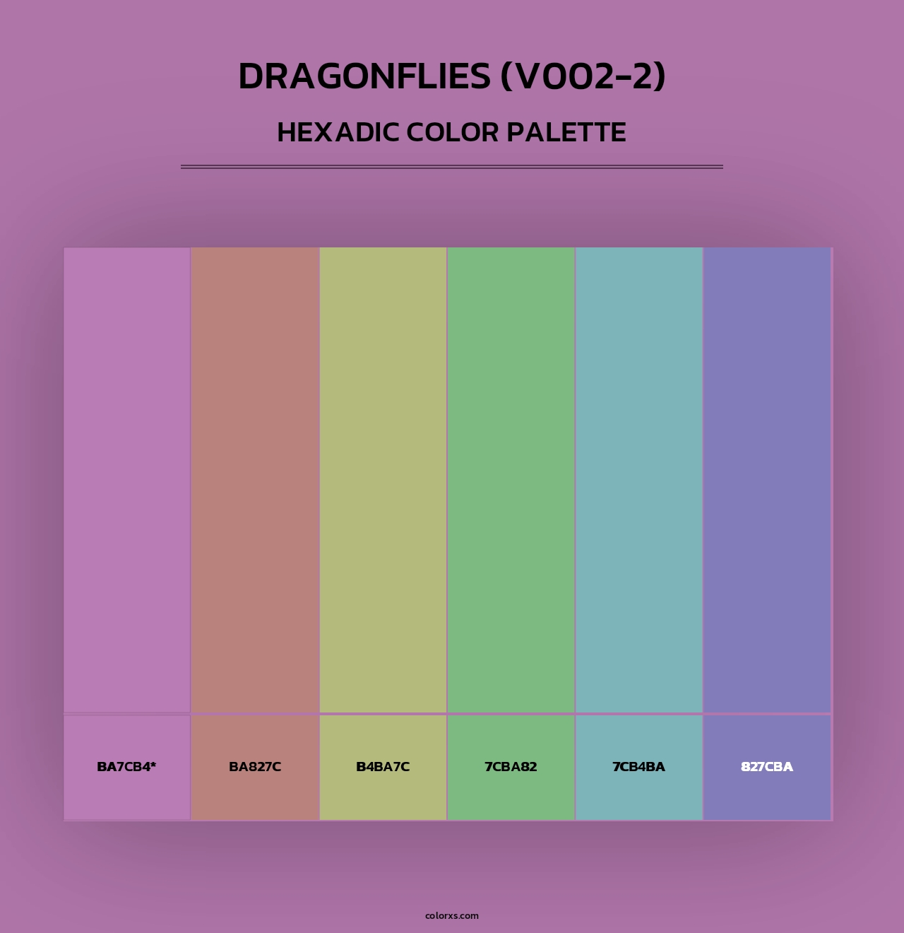 Dragonflies (V002-2) - Hexadic Color Palette