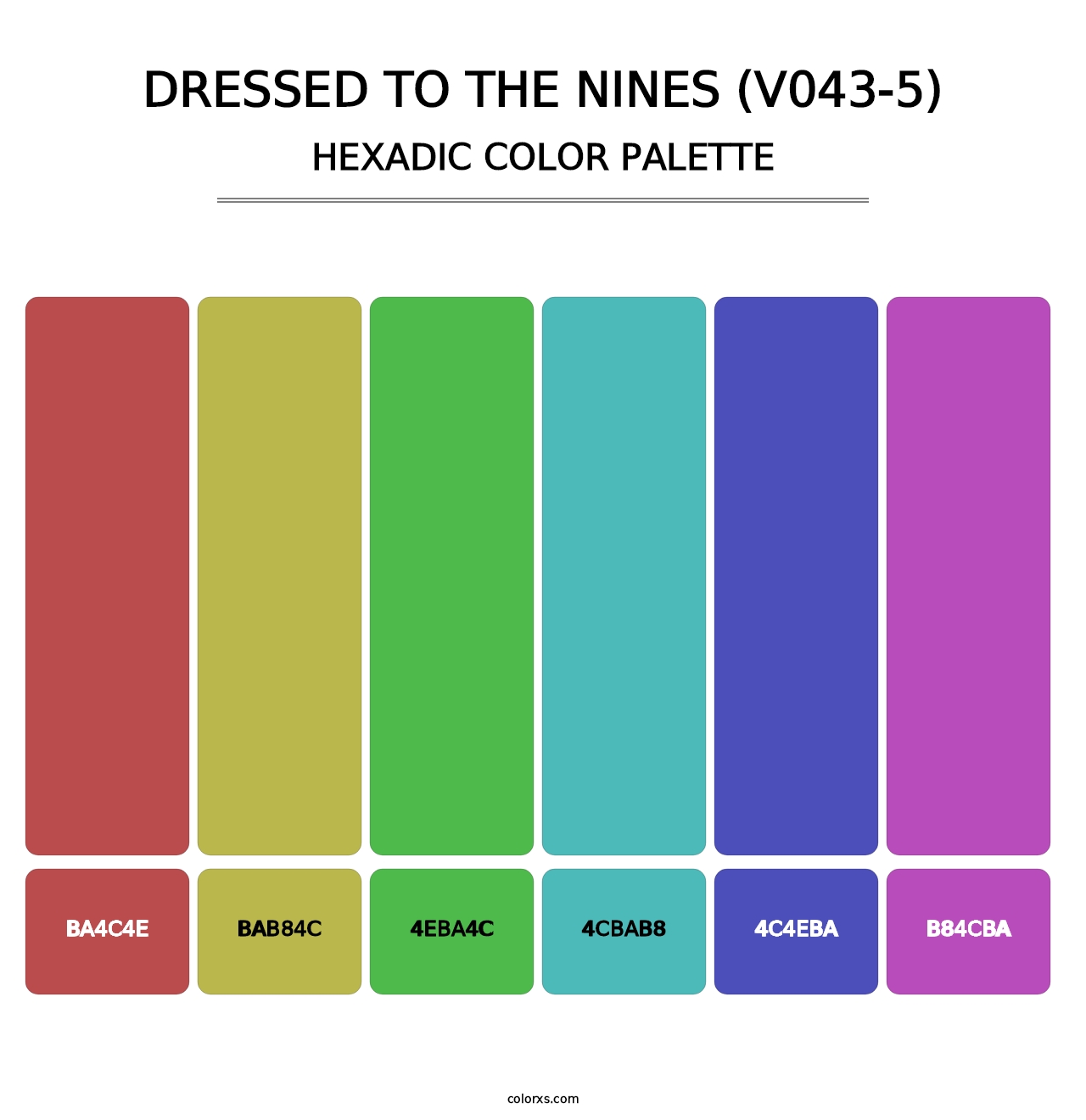 Dressed to the Nines (V043-5) - Hexadic Color Palette