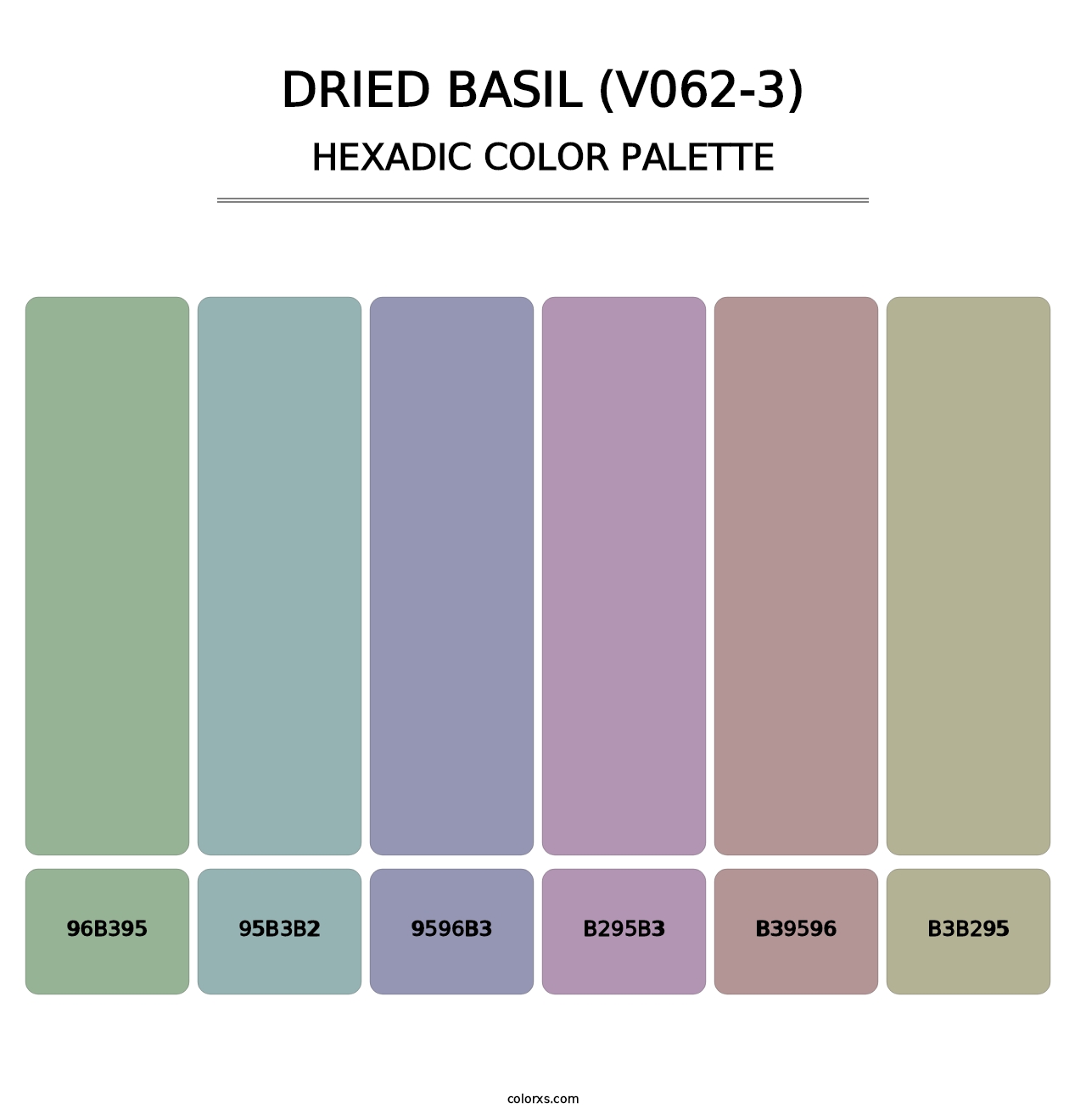Dried Basil (V062-3) - Hexadic Color Palette