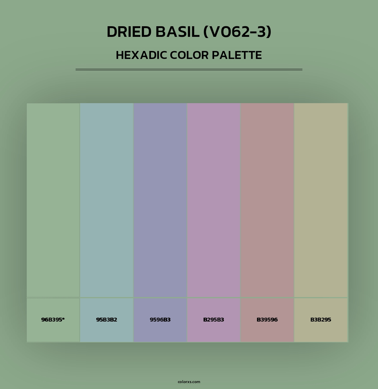Dried Basil (V062-3) - Hexadic Color Palette