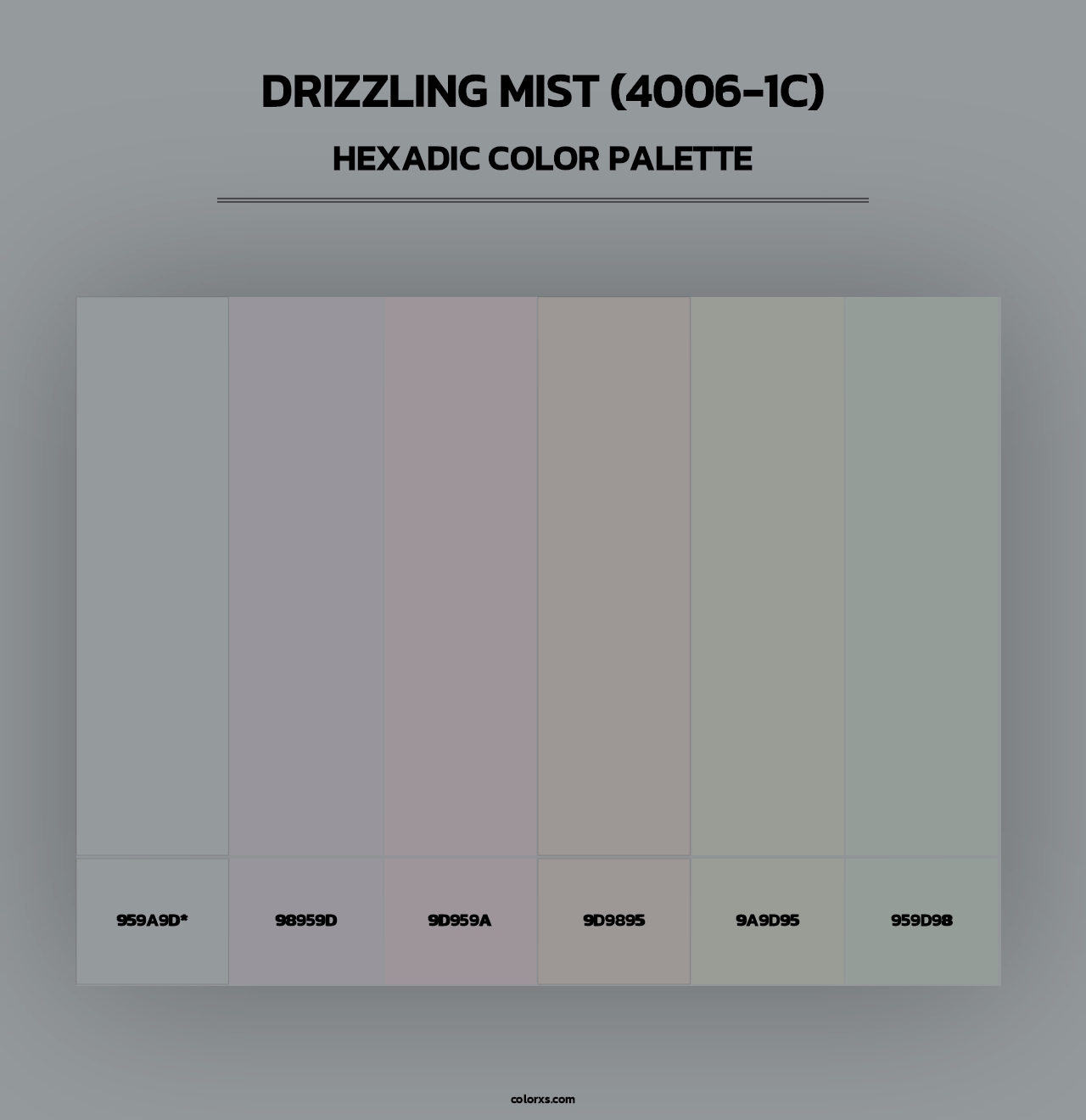 Drizzling Mist (4006-1C) - Hexadic Color Palette