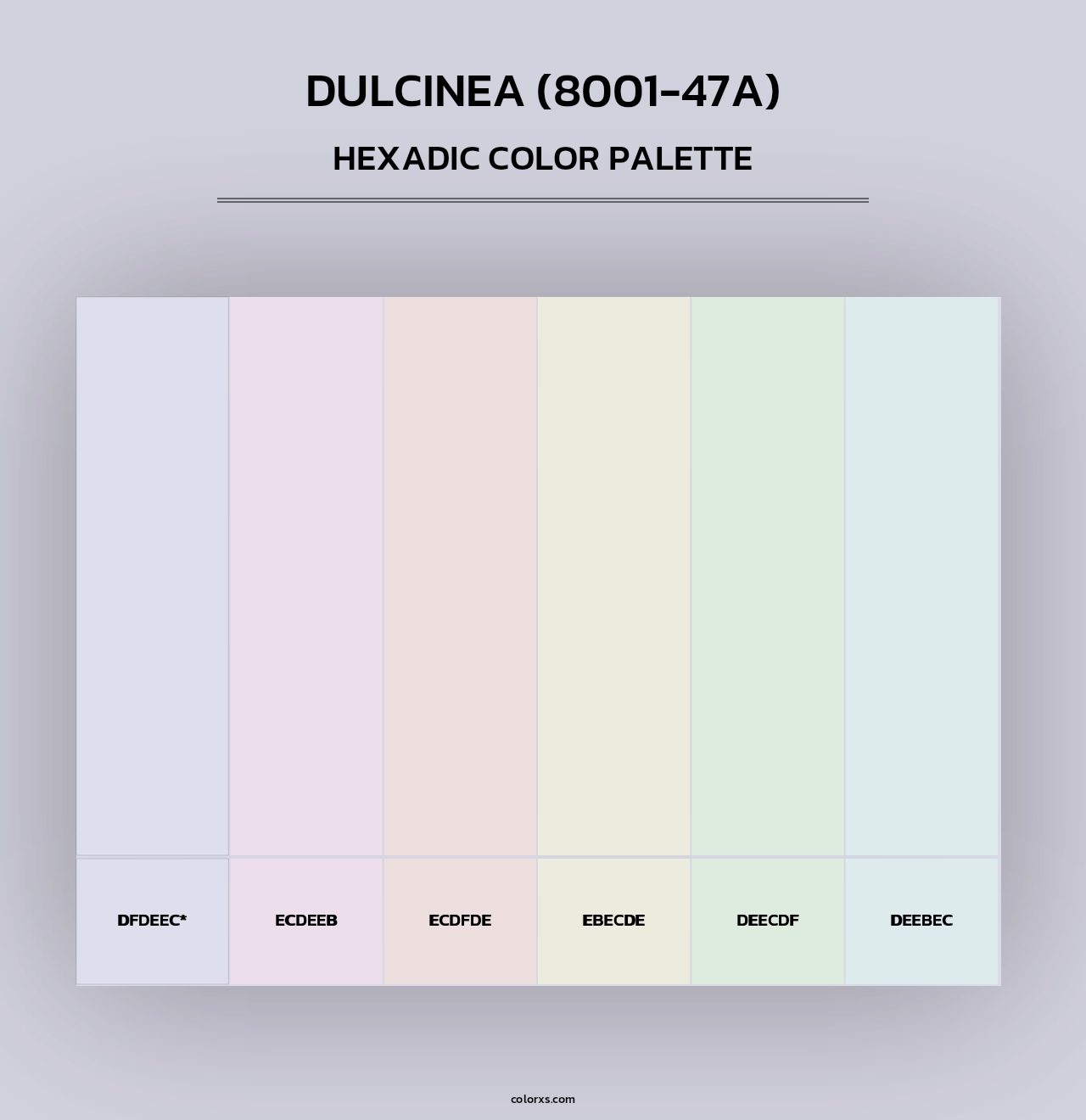 Dulcinea (8001-47A) - Hexadic Color Palette