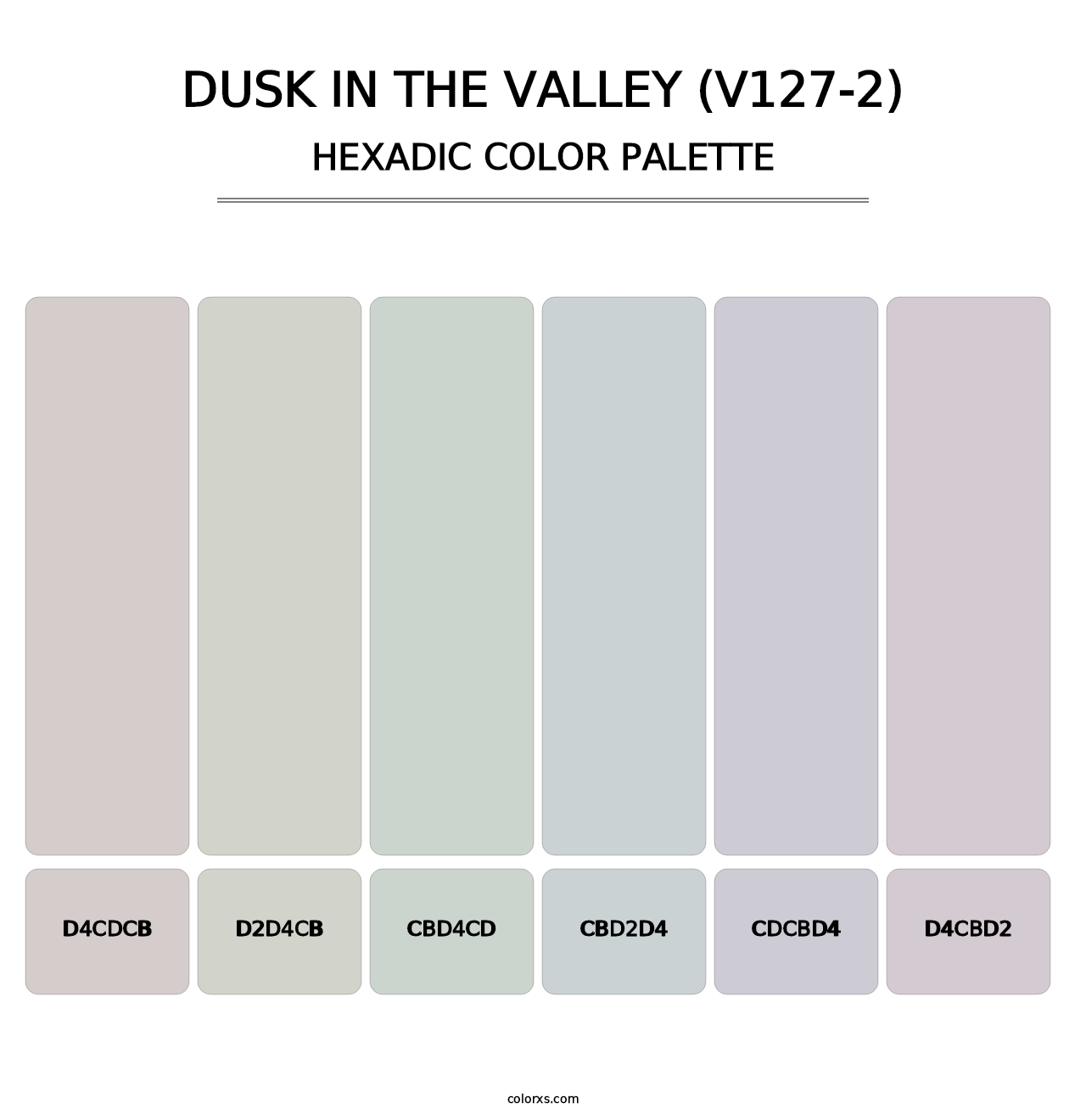 Dusk in the Valley (V127-2) - Hexadic Color Palette