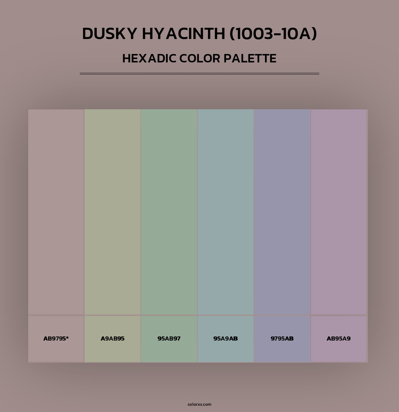 Dusky Hyacinth (1003-10A) - Hexadic Color Palette