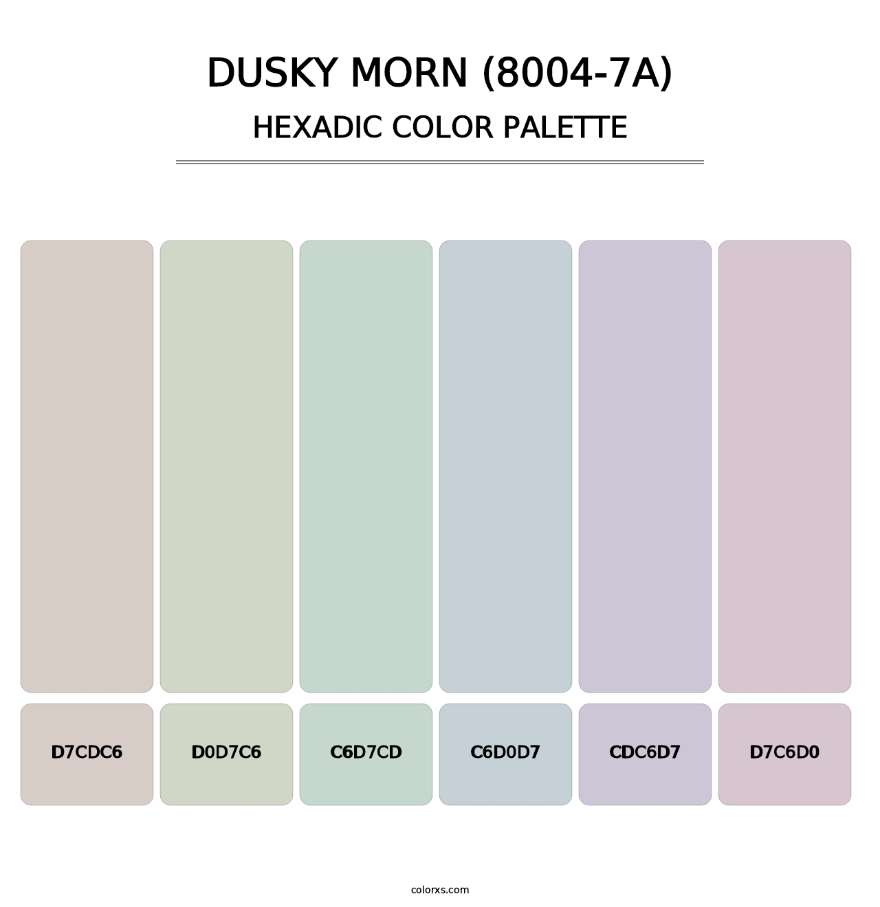Dusky Morn (8004-7A) - Hexadic Color Palette