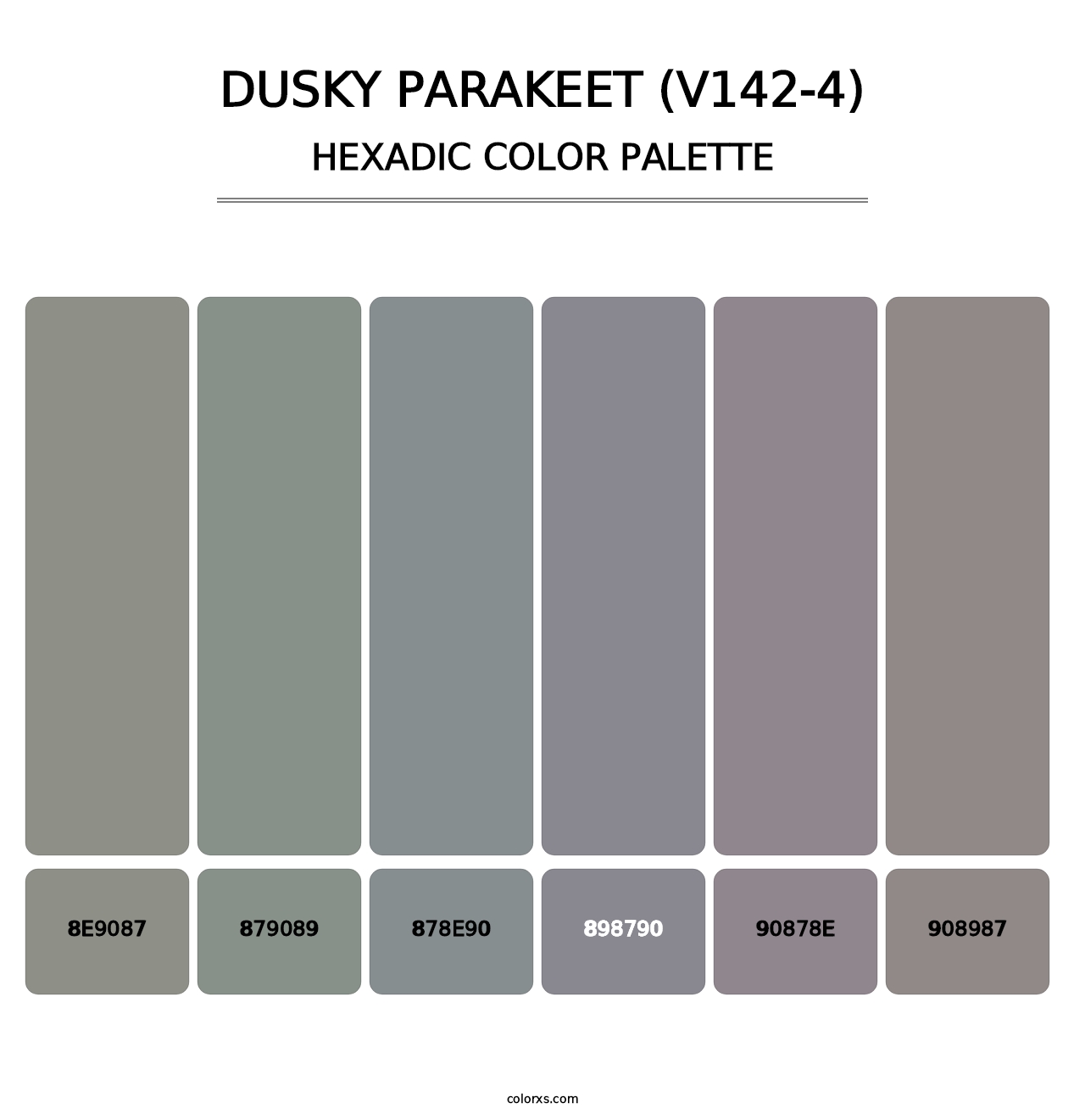 Dusky Parakeet (V142-4) - Hexadic Color Palette