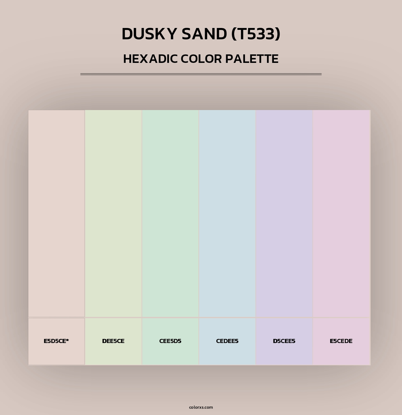 Dusky Sand (T533) - Hexadic Color Palette