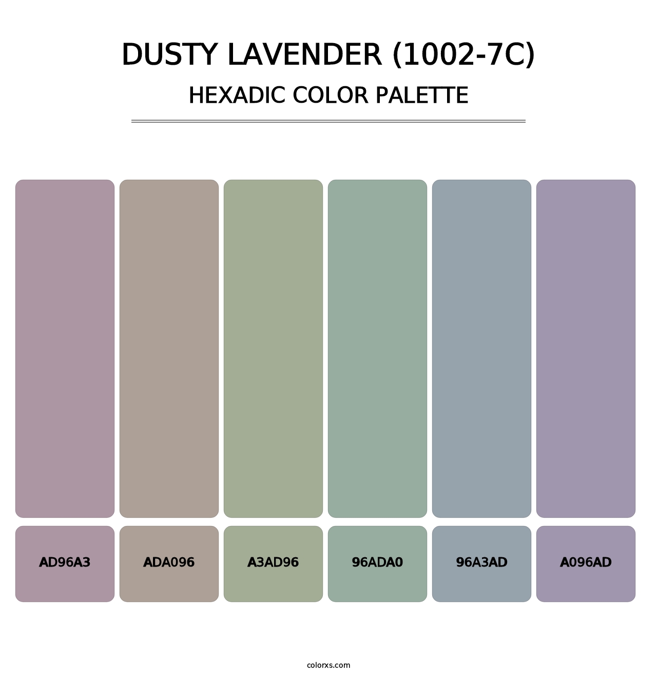 Dusty Lavender (1002-7C) - Hexadic Color Palette
