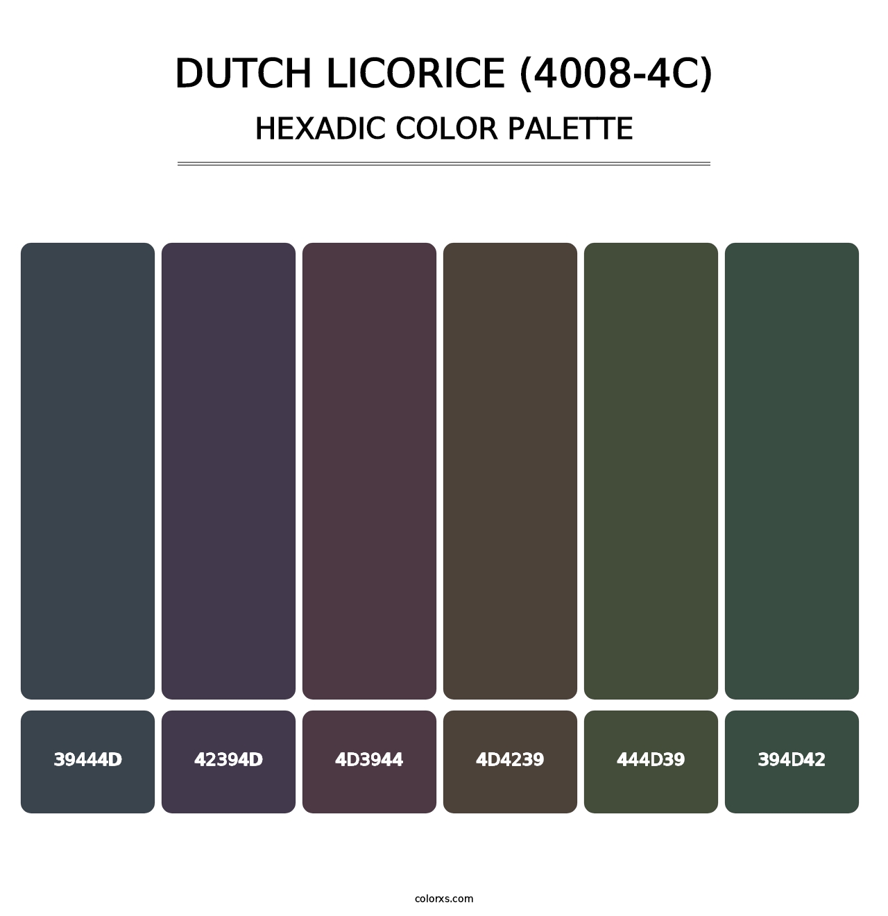 Dutch Licorice (4008-4C) - Hexadic Color Palette