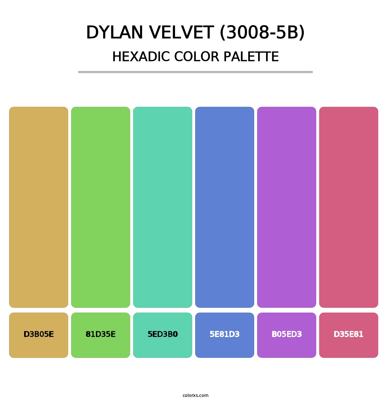 Dylan Velvet (3008-5B) - Hexadic Color Palette