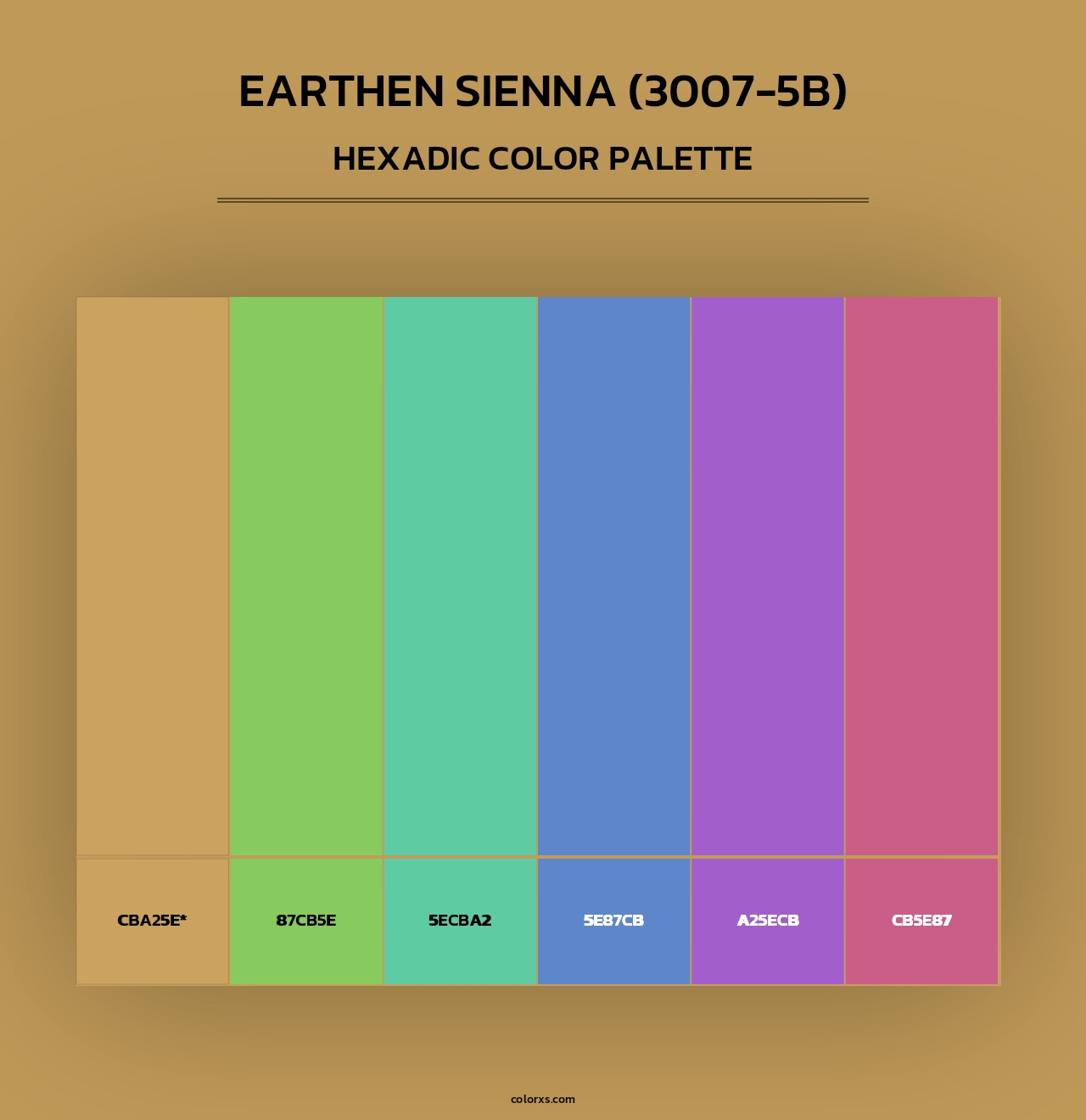 Earthen Sienna (3007-5B) - Hexadic Color Palette
