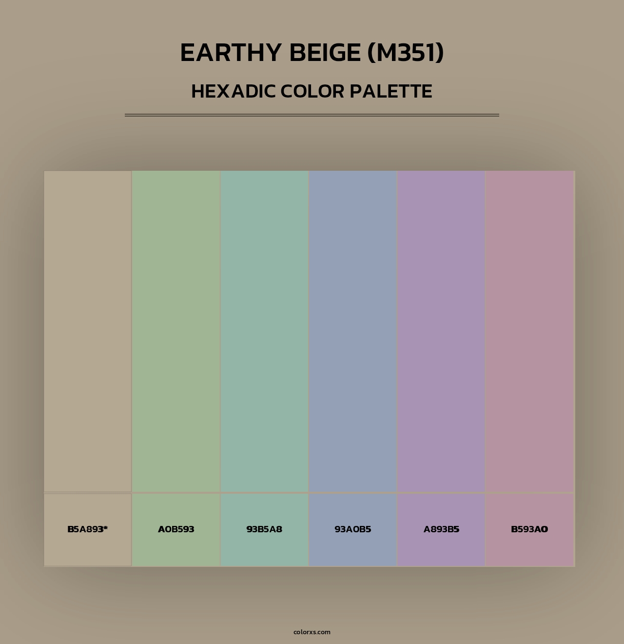 Earthy Beige (M351) - Hexadic Color Palette