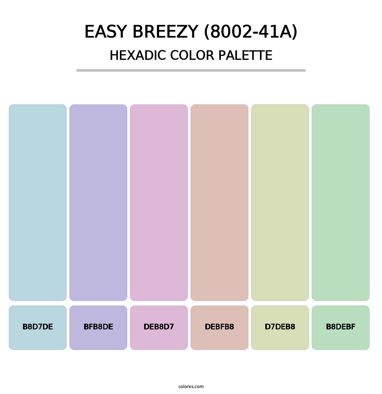 Easy Breezy (8002-41A) - Hexadic Color Palette