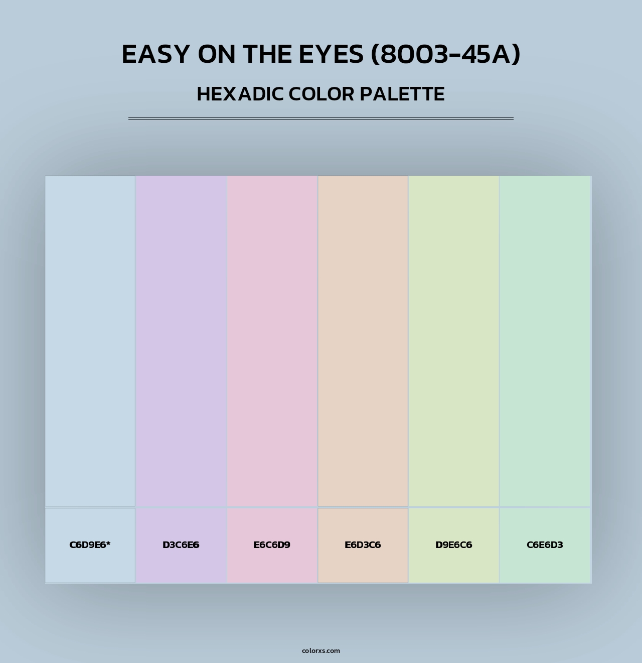 Easy on the Eyes (8003-45A) - Hexadic Color Palette