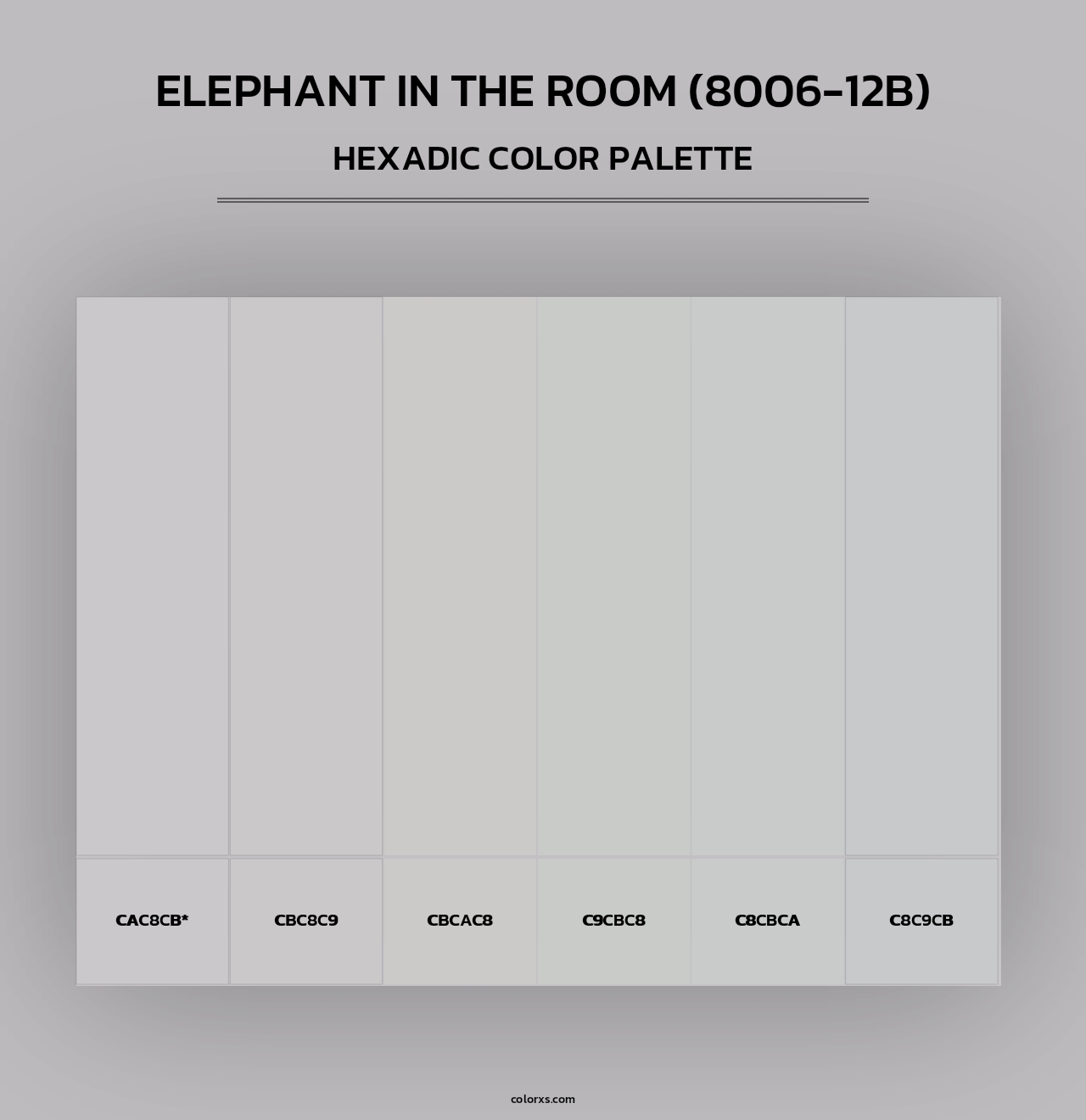 Elephant in the Room (8006-12B) - Hexadic Color Palette