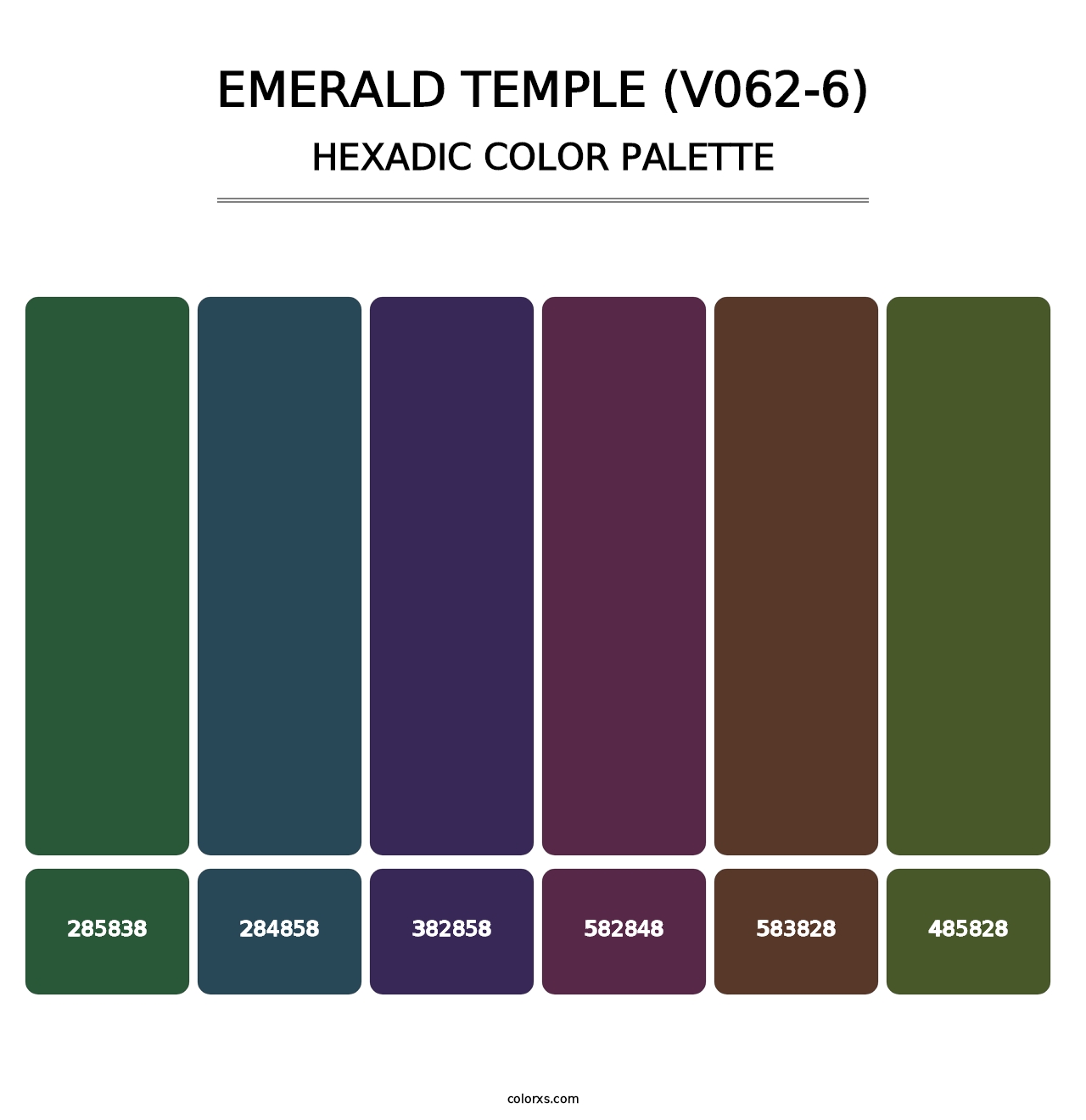Emerald Temple (V062-6) - Hexadic Color Palette