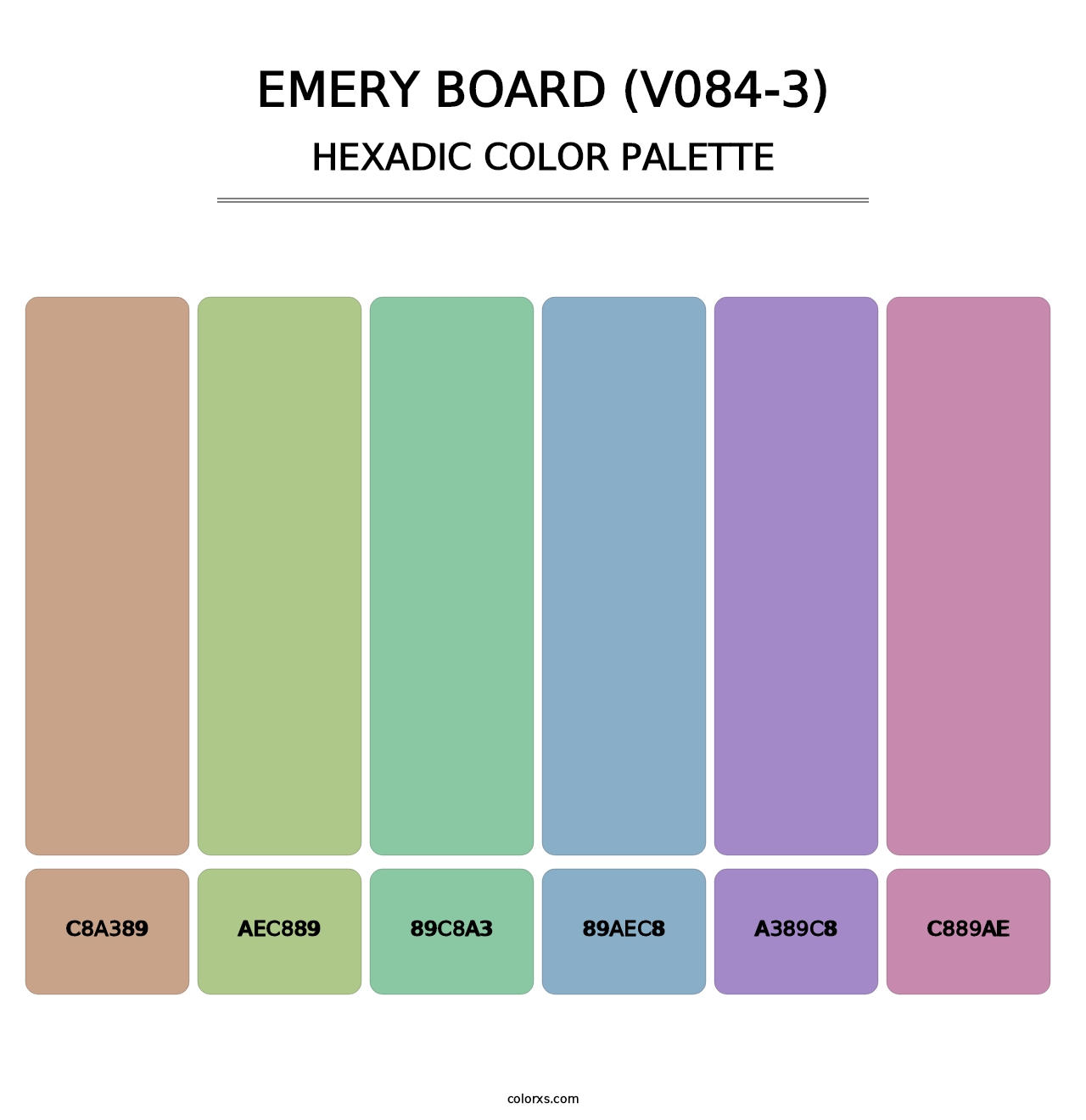 Emery Board (V084-3) - Hexadic Color Palette