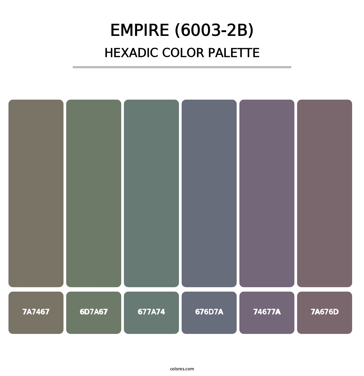 Empire (6003-2B) - Hexadic Color Palette