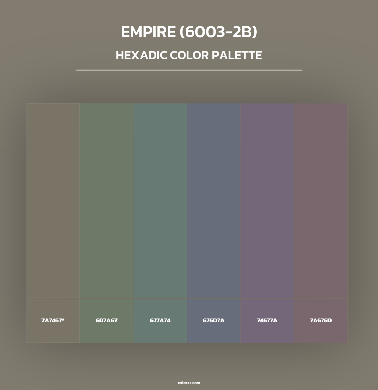 Empire (6003-2B) - Hexadic Color Palette