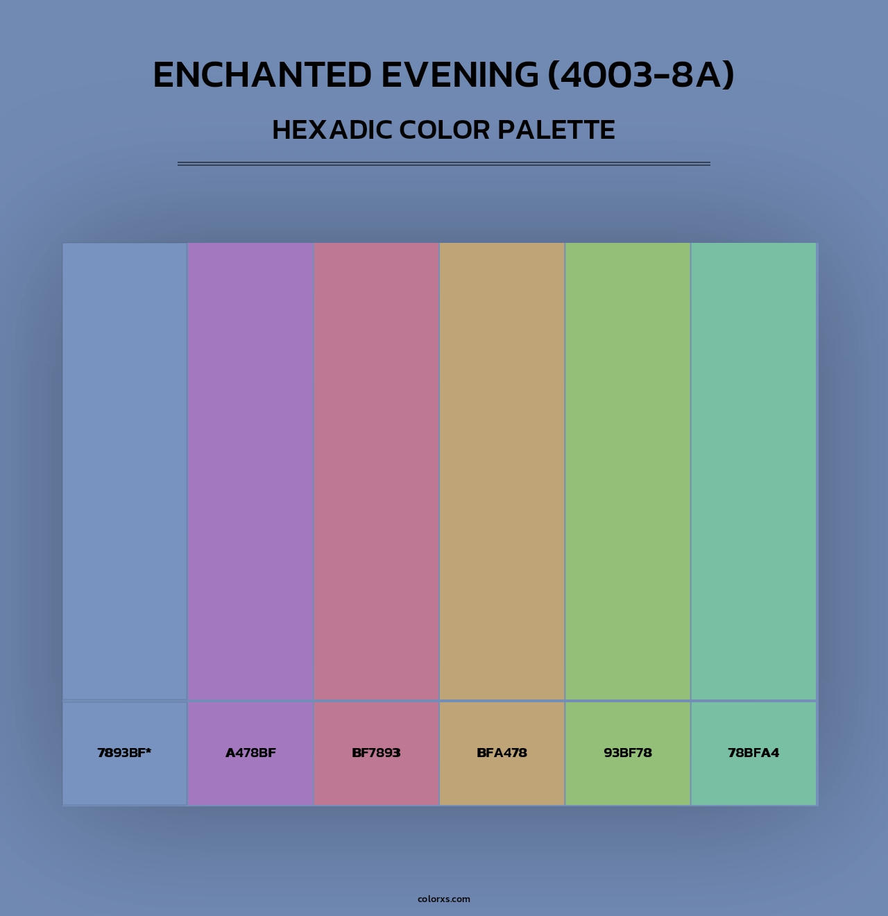 Enchanted Evening (4003-8A) - Hexadic Color Palette