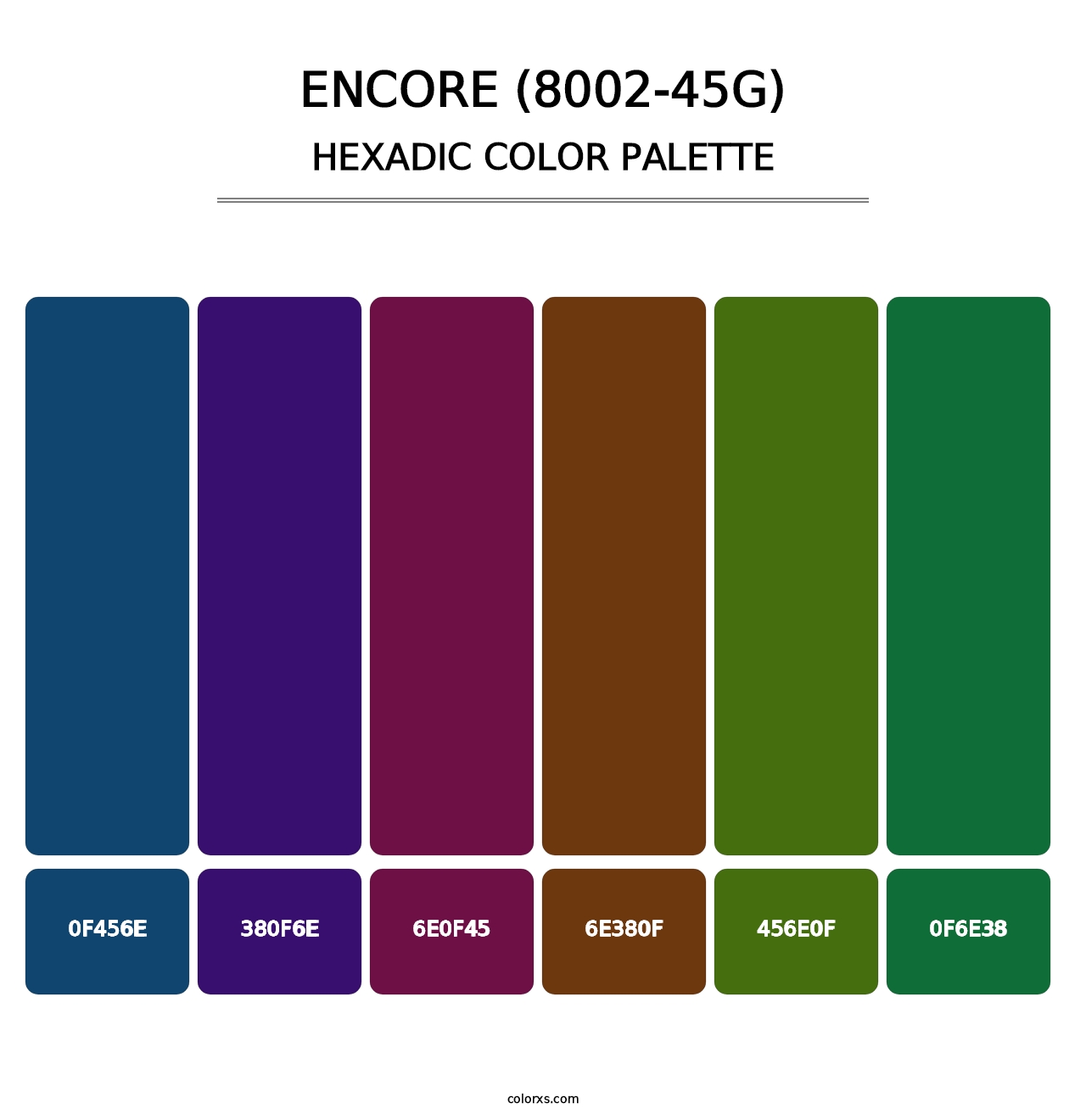Encore (8002-45G) - Hexadic Color Palette