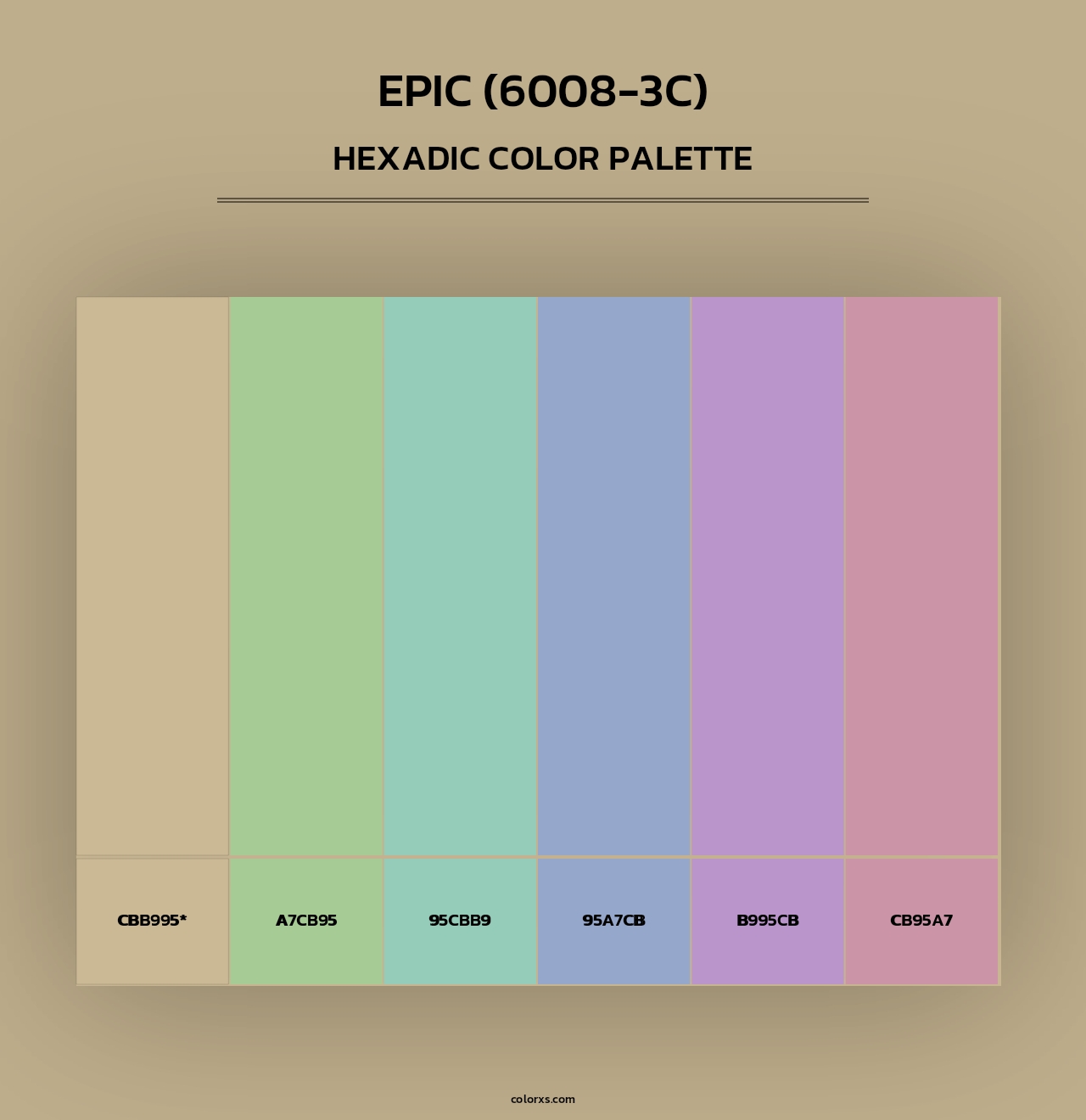 Epic (6008-3C) - Hexadic Color Palette