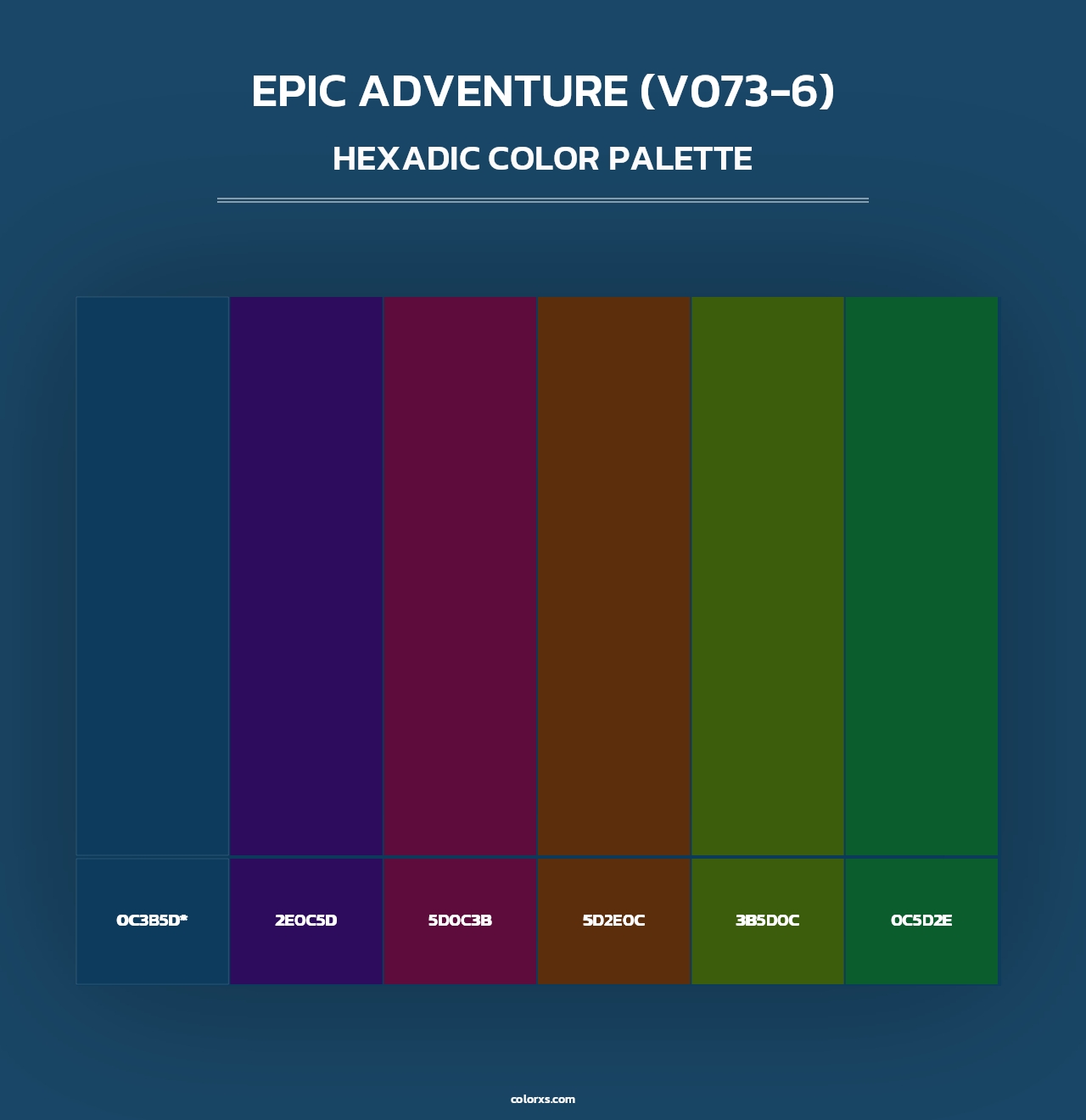 Epic Adventure (V073-6) - Hexadic Color Palette