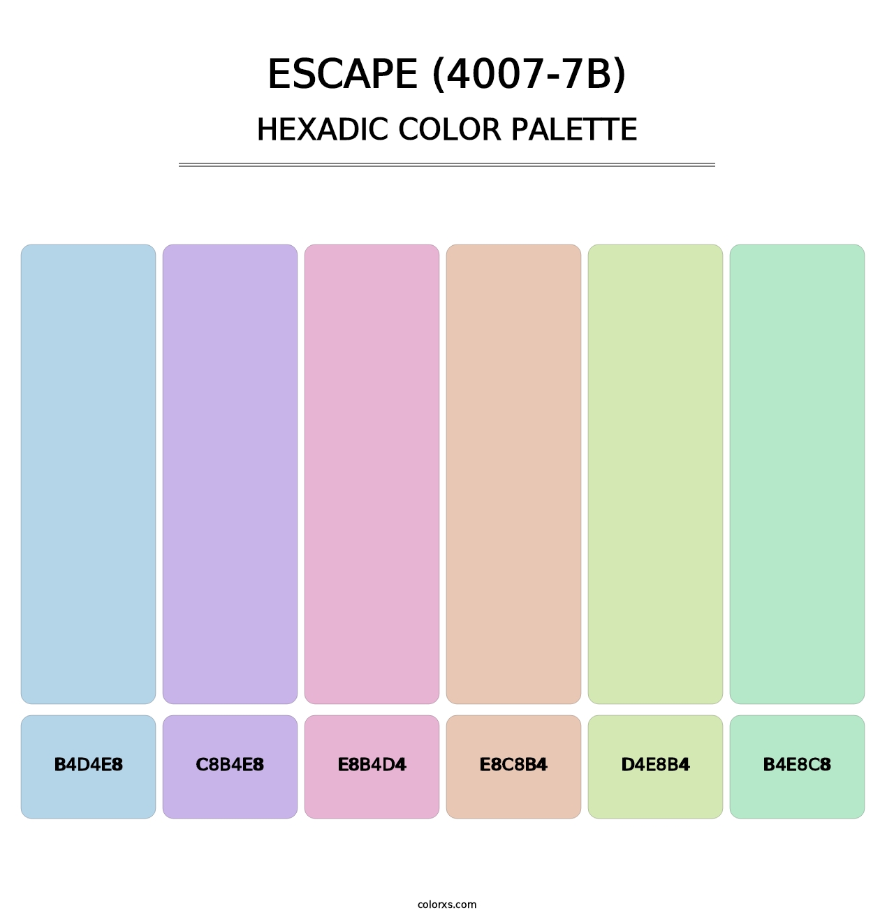 Escape (4007-7B) - Hexadic Color Palette