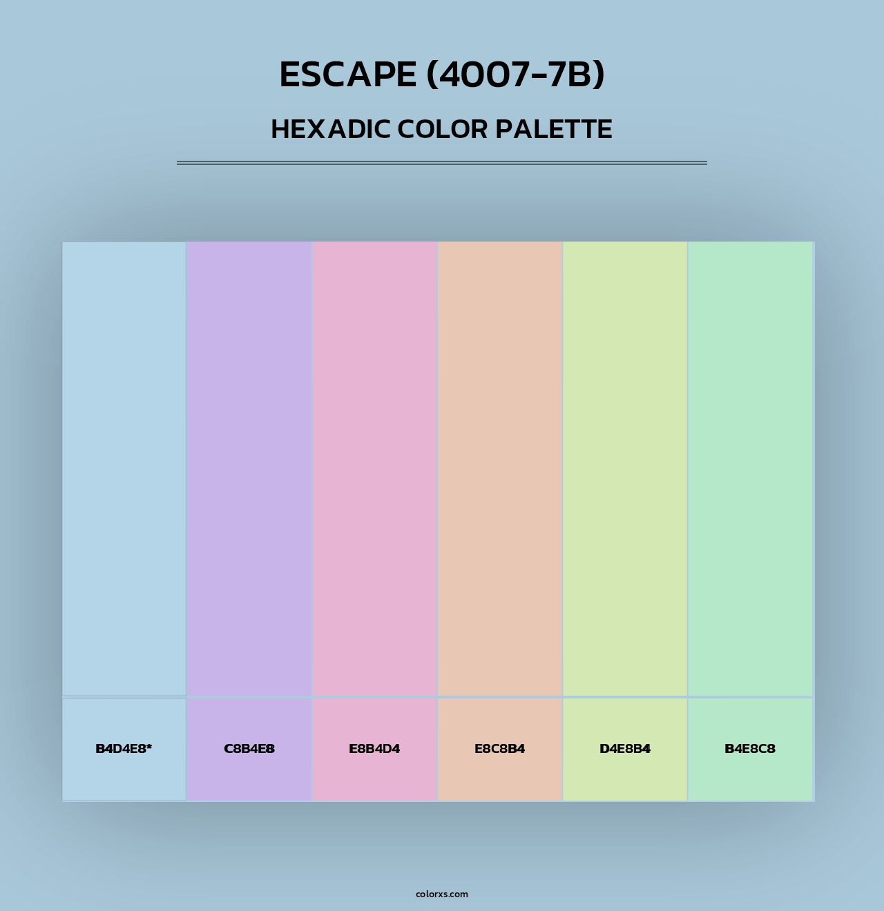 Escape (4007-7B) - Hexadic Color Palette