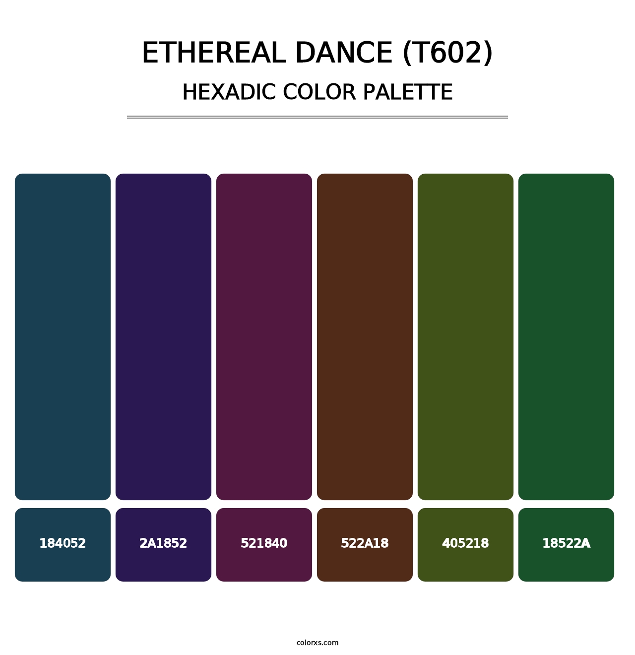 Ethereal Dance (T602) - Hexadic Color Palette