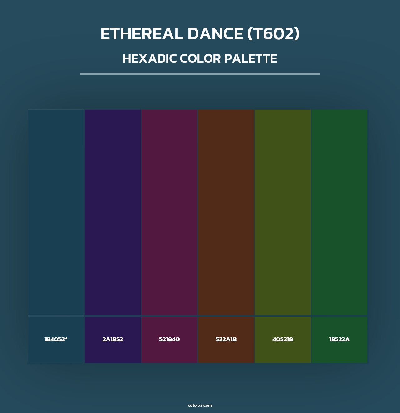 Ethereal Dance (T602) - Hexadic Color Palette