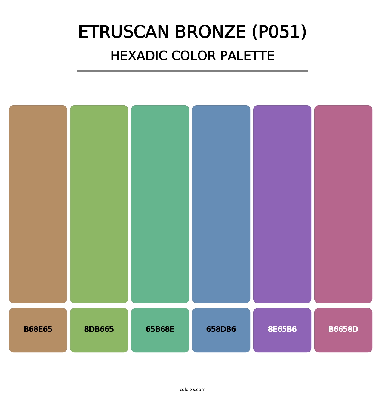 Etruscan Bronze (P051) - Hexadic Color Palette