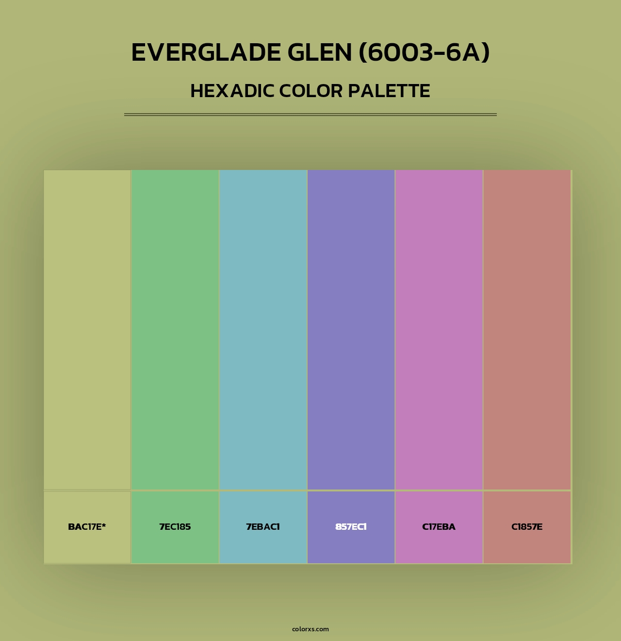 Everglade Glen (6003-6A) - Hexadic Color Palette