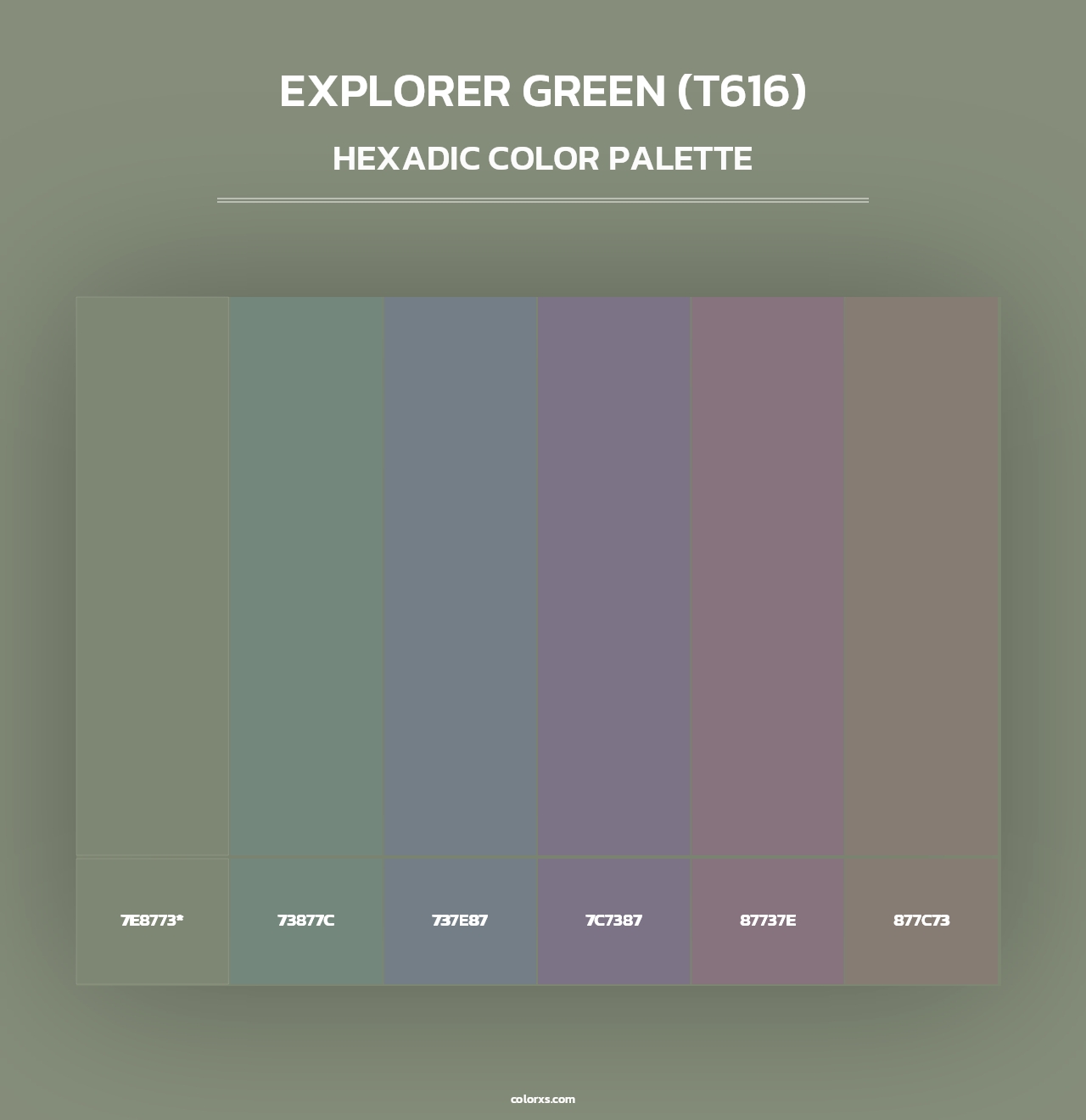 Explorer Green (T616) - Hexadic Color Palette