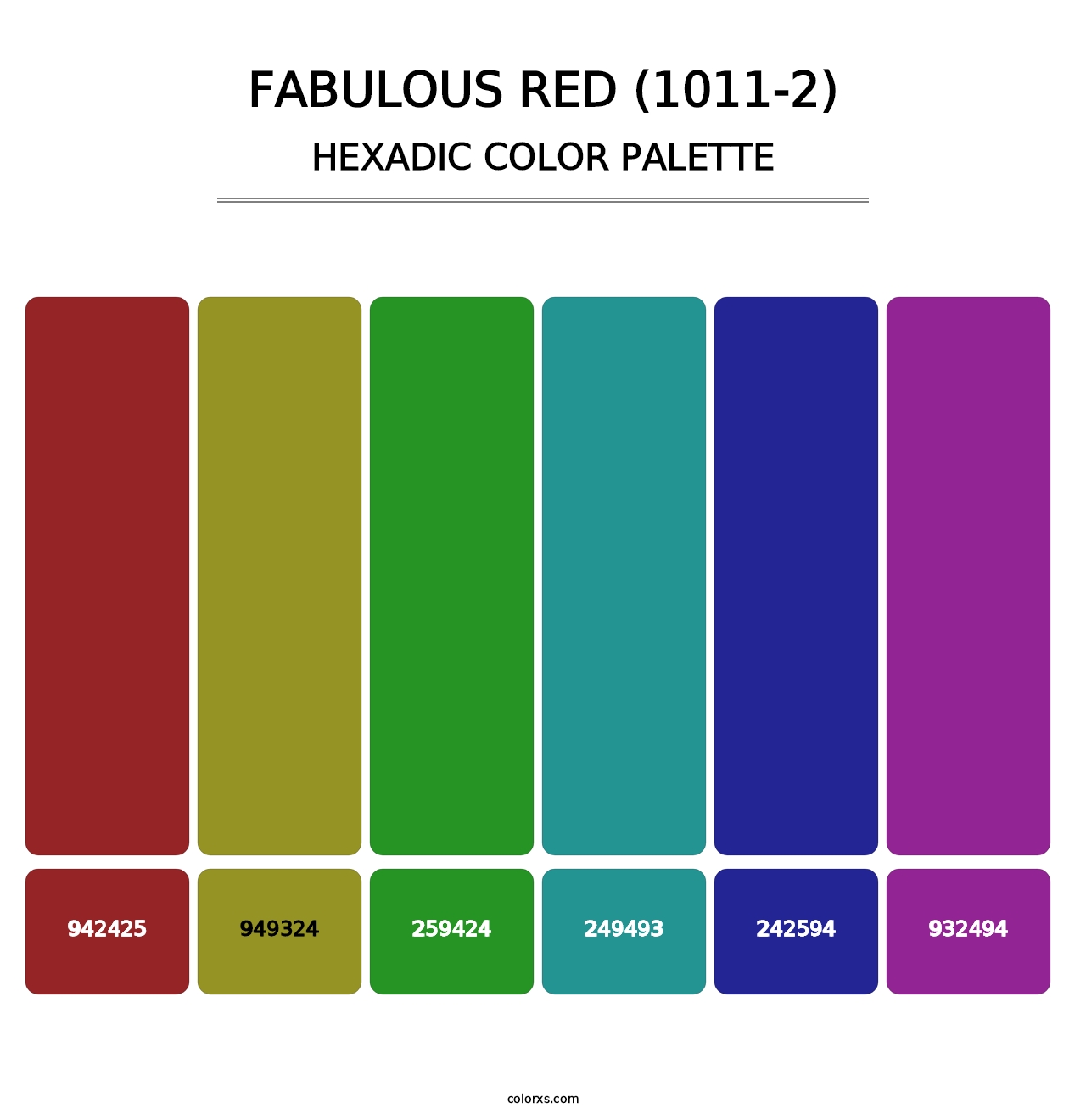 Fabulous Red (1011-2) - Hexadic Color Palette