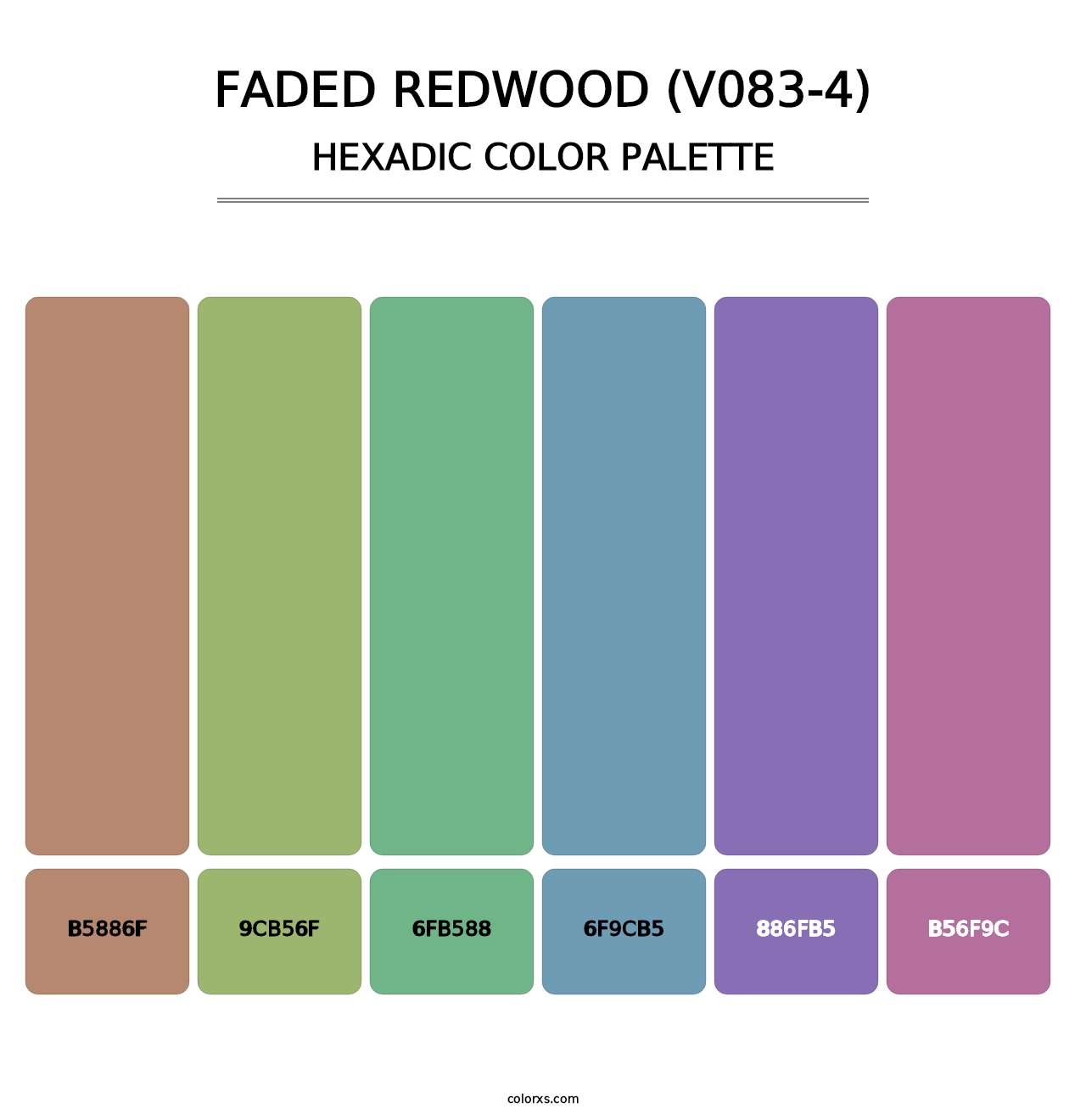 Faded Redwood (V083-4) - Hexadic Color Palette