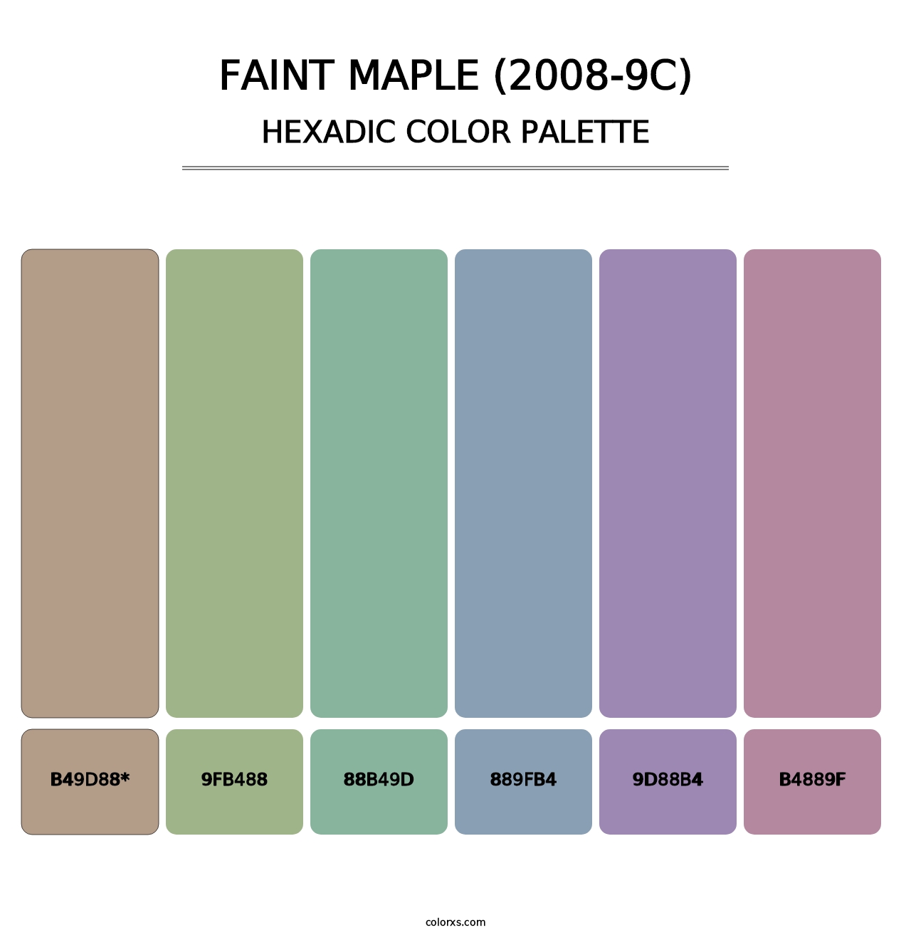 Faint Maple (2008-9C) - Hexadic Color Palette