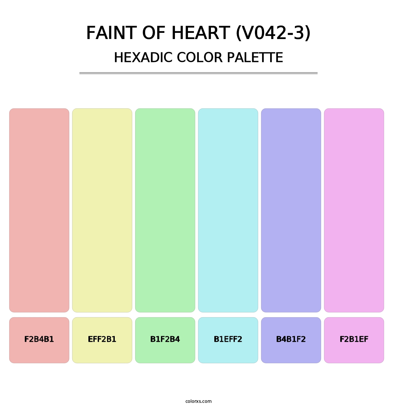 Faint of Heart (V042-3) - Hexadic Color Palette